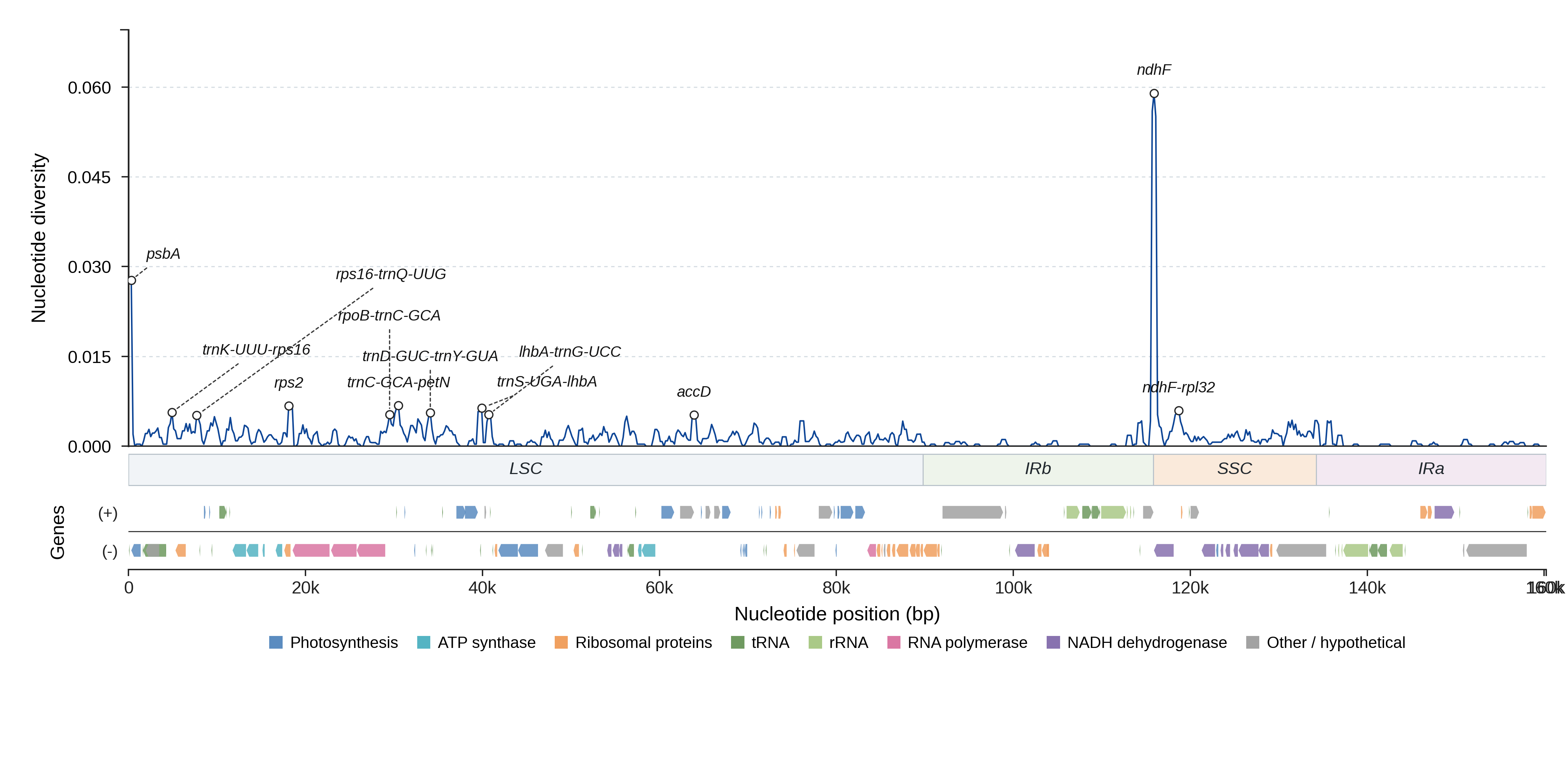 Sliding-window nucleotide diversity