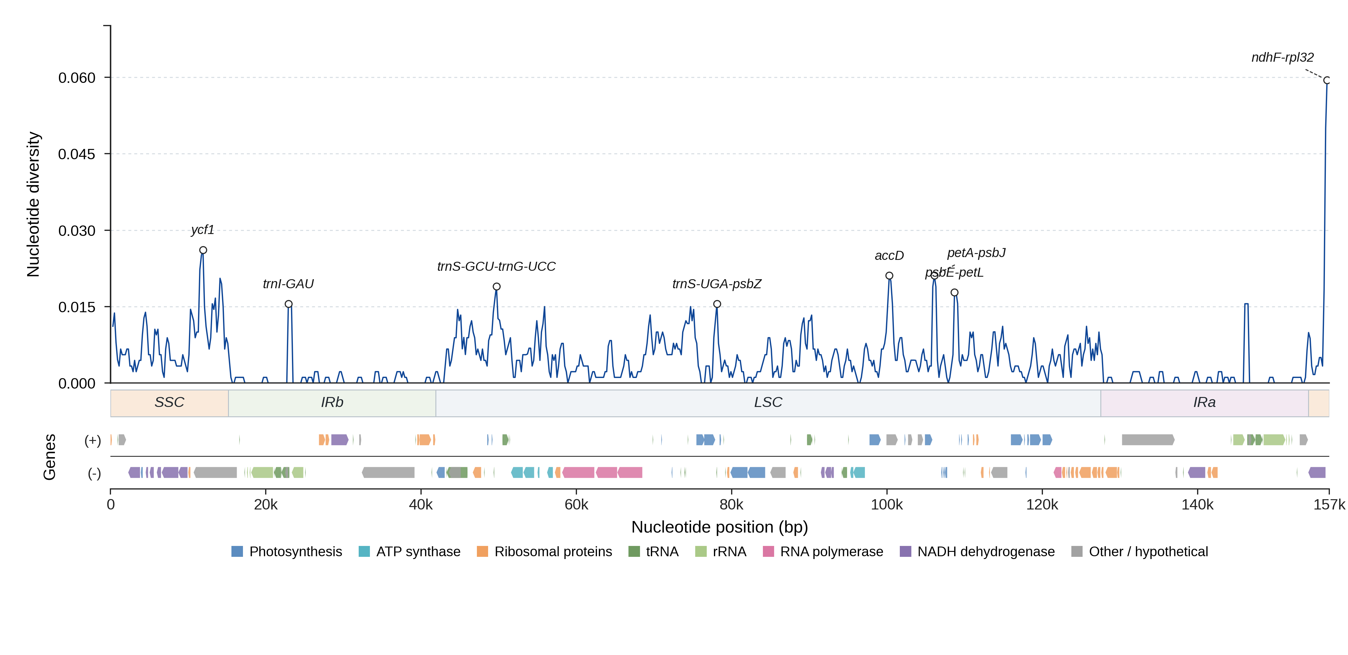 Sliding-window nucleotide diversity