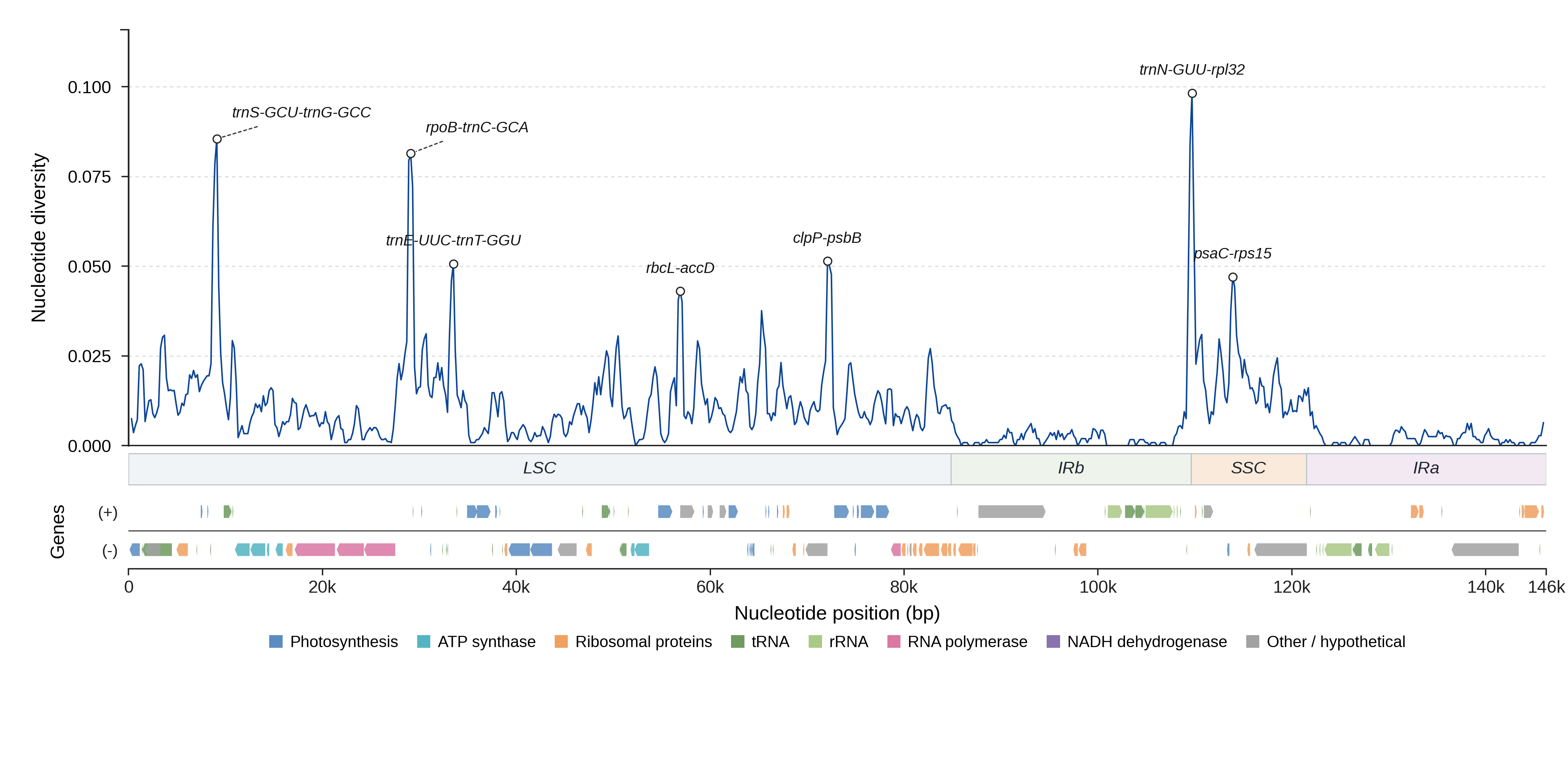 Sliding-window nucleotide diversity