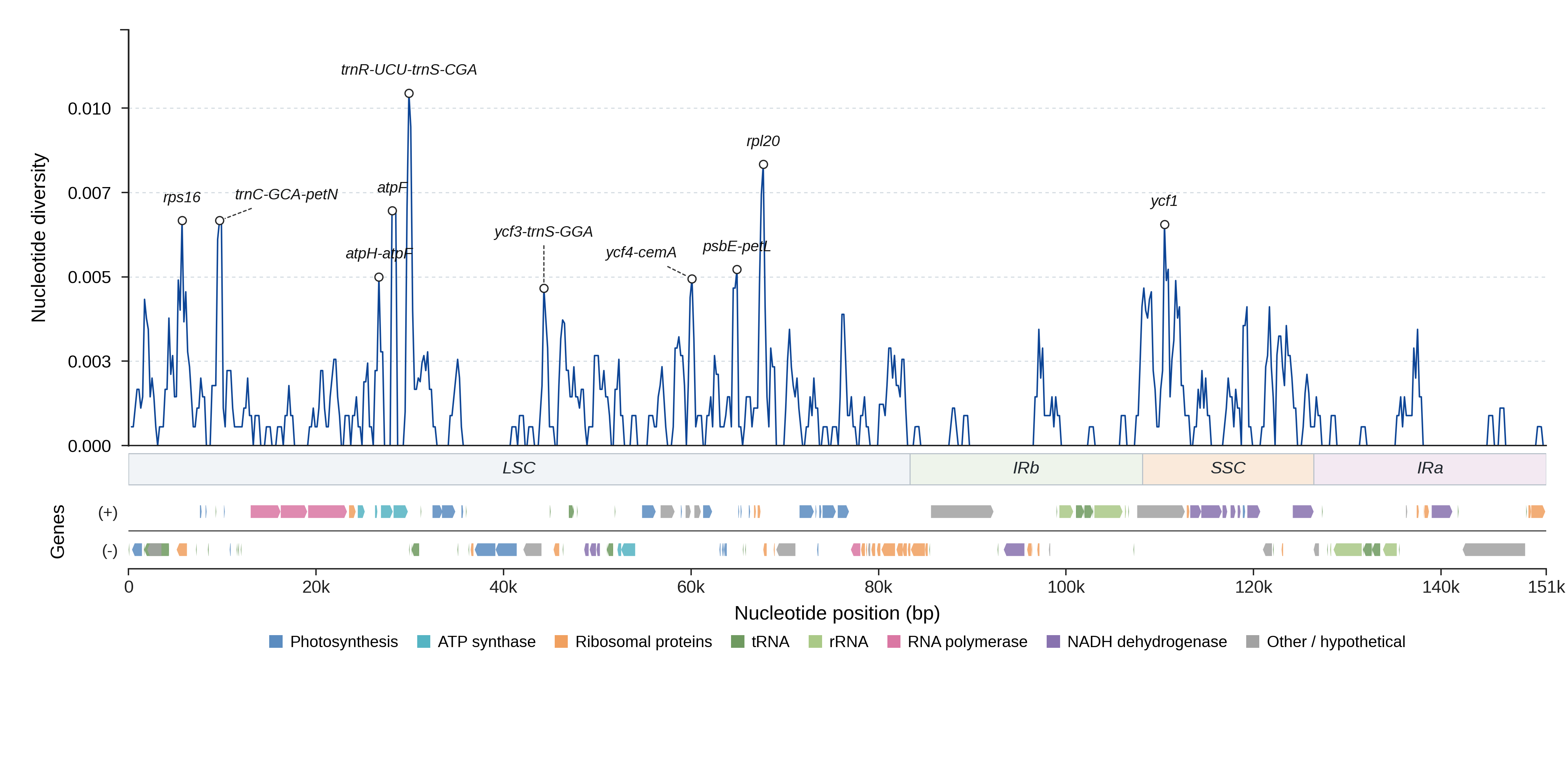 Sliding-window nucleotide diversity