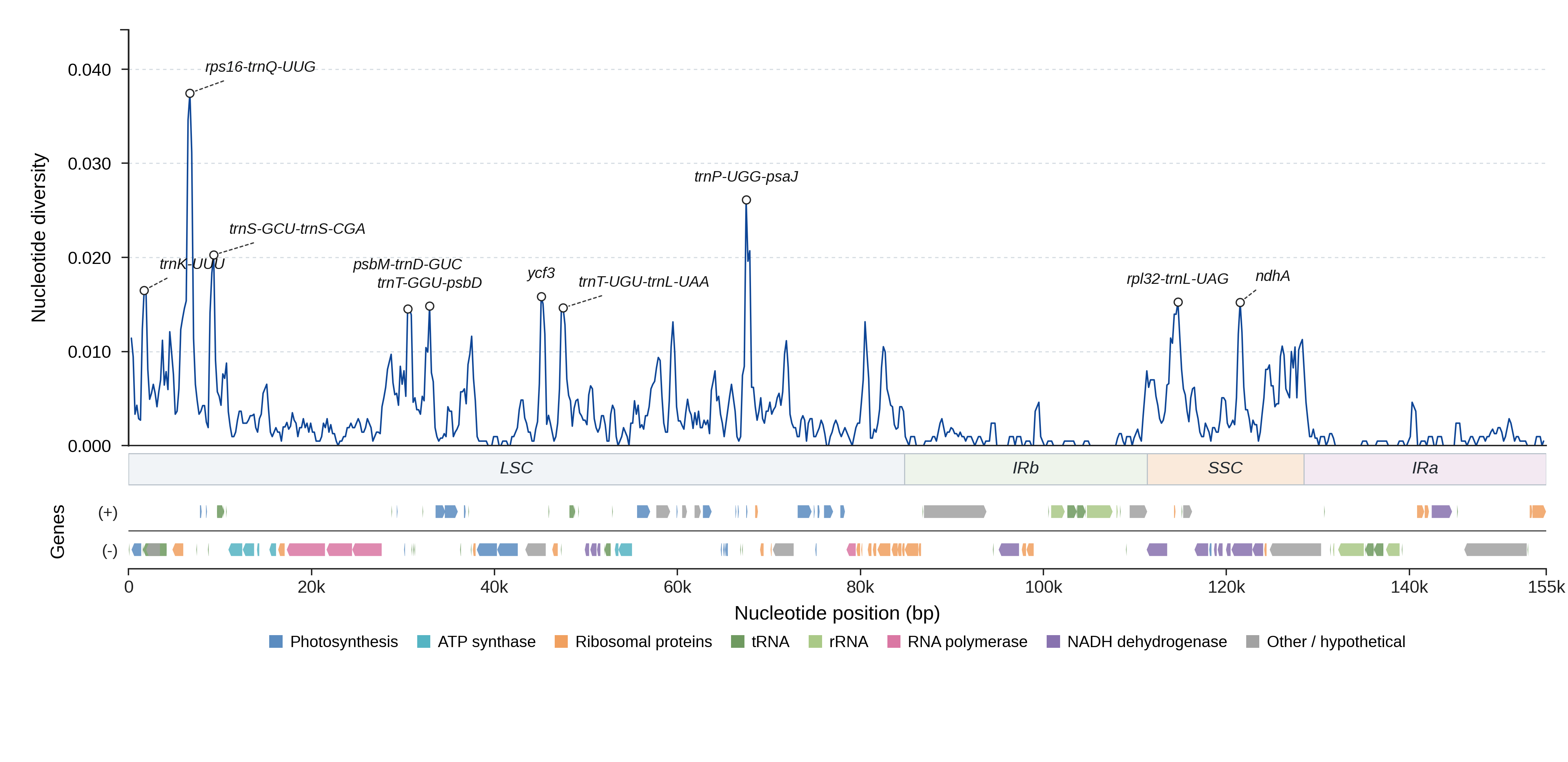 Sliding-window nucleotide diversity