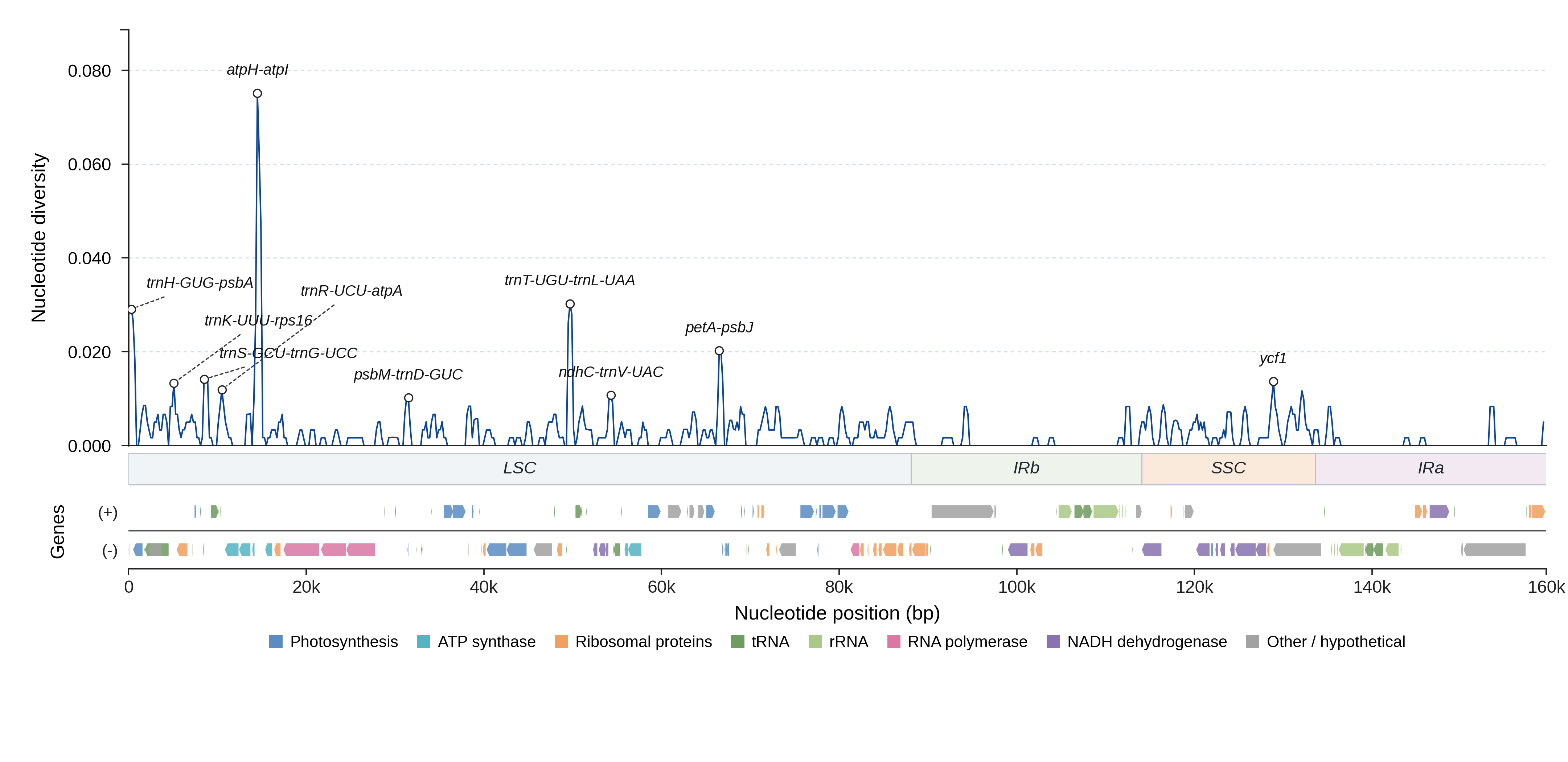 Sliding-window nucleotide diversity