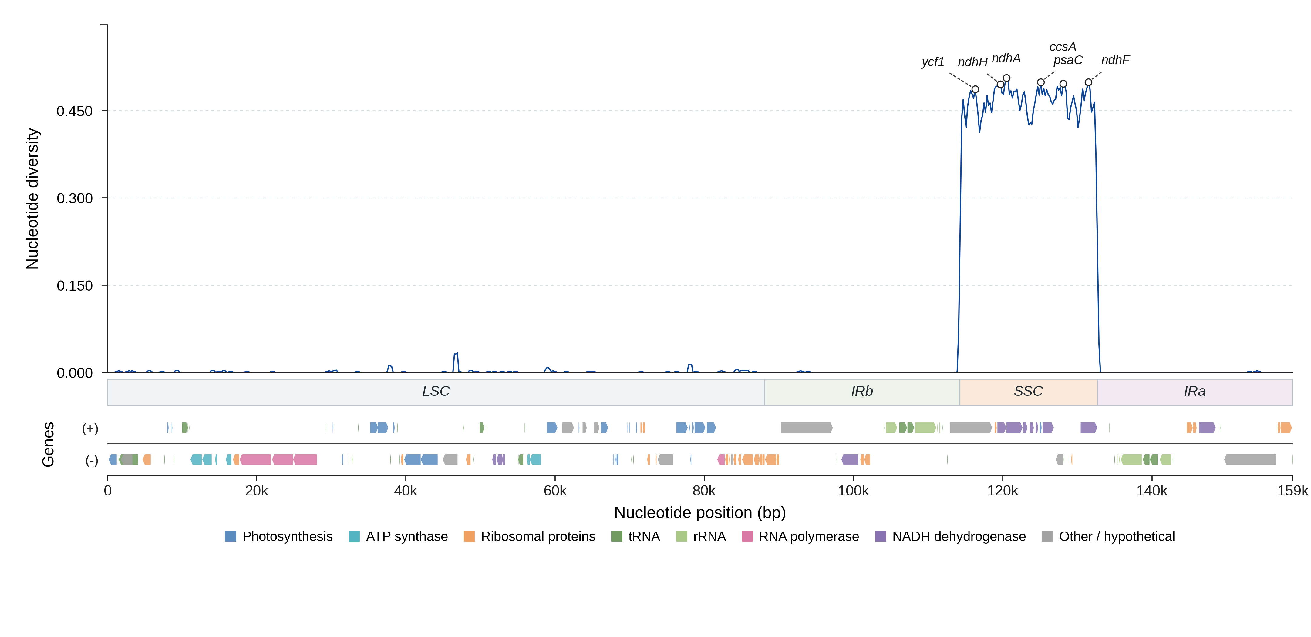 Sliding-window nucleotide diversity