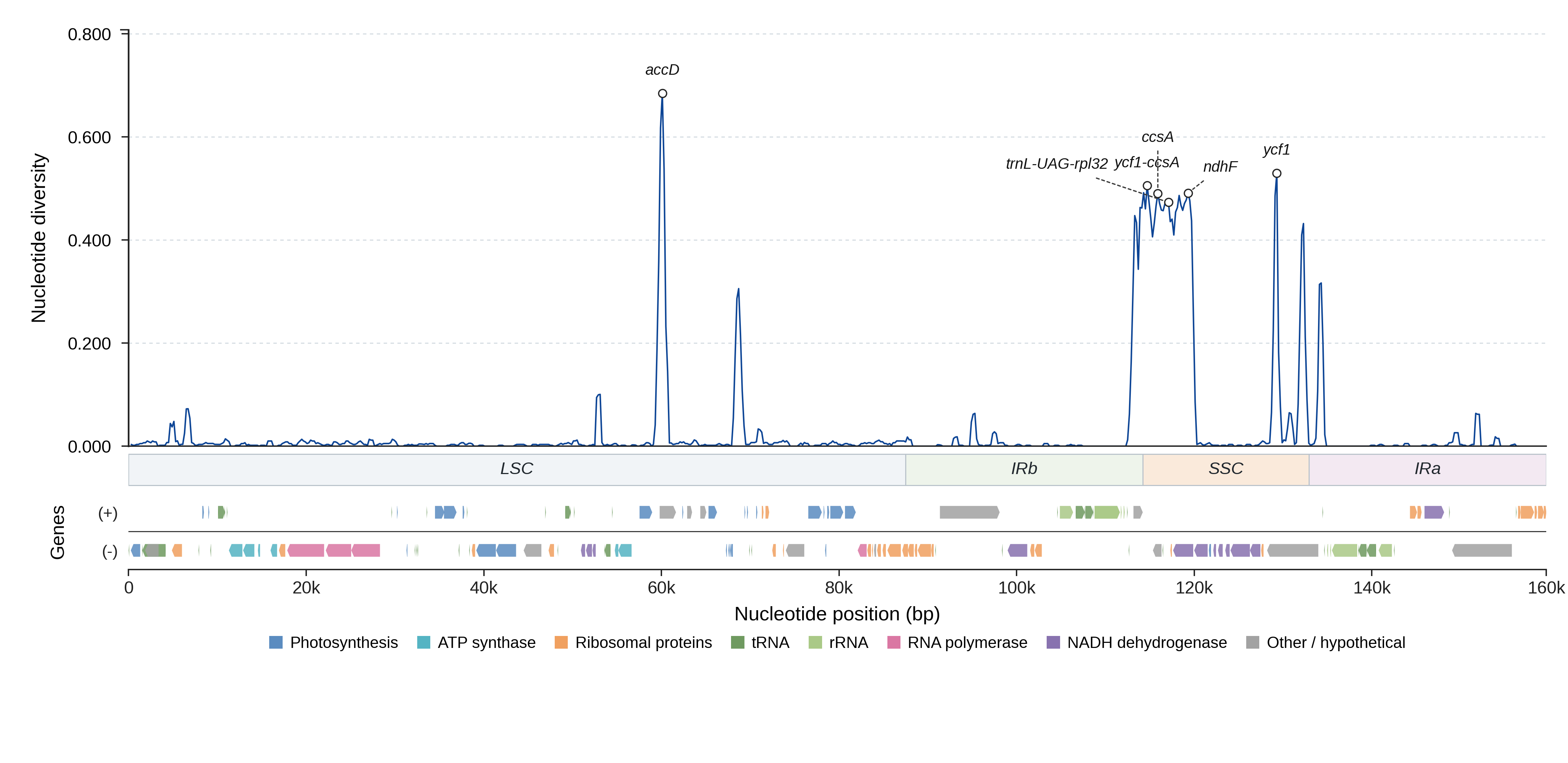 Sliding-window nucleotide diversity