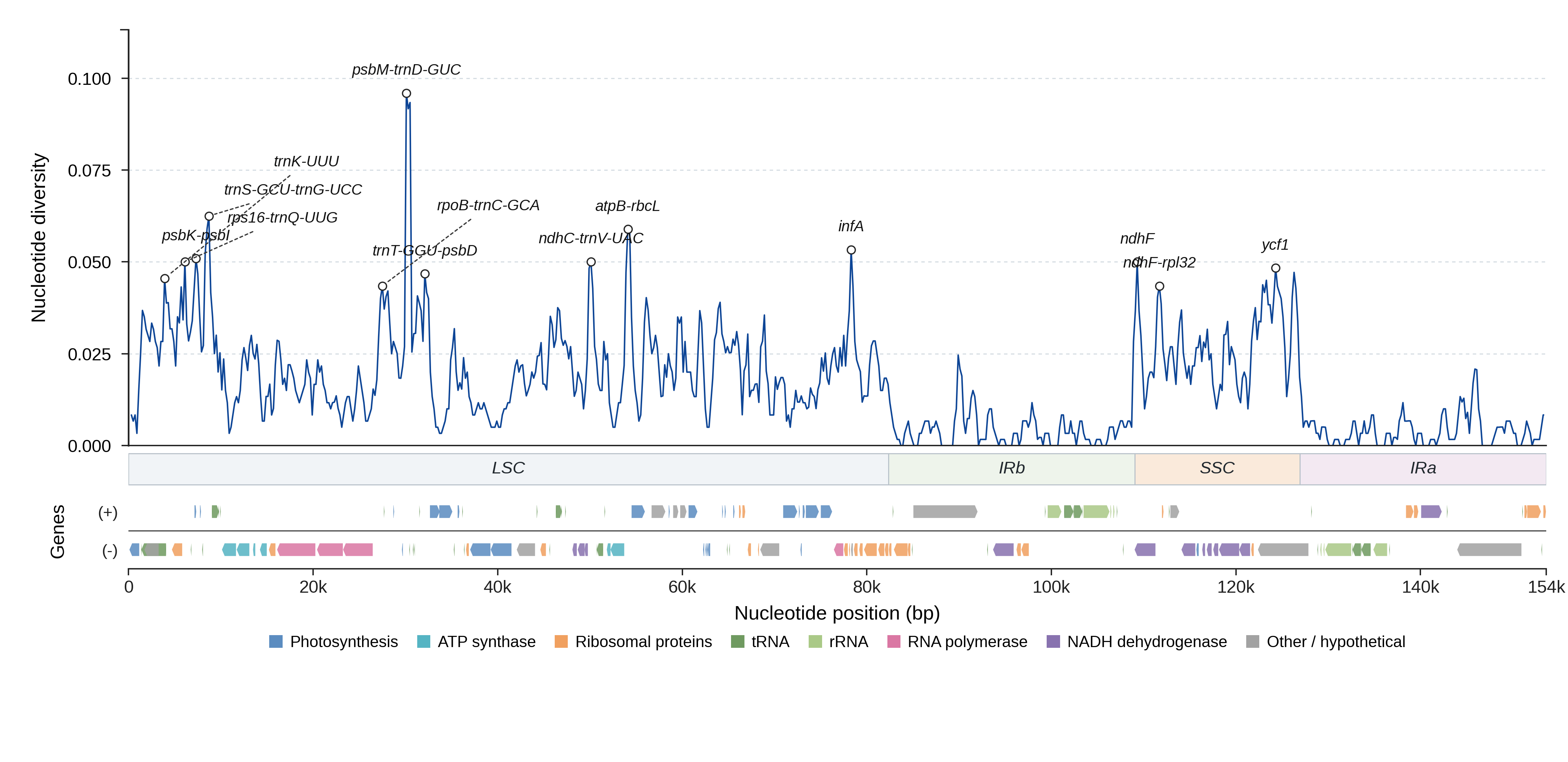 Sliding-window nucleotide diversity