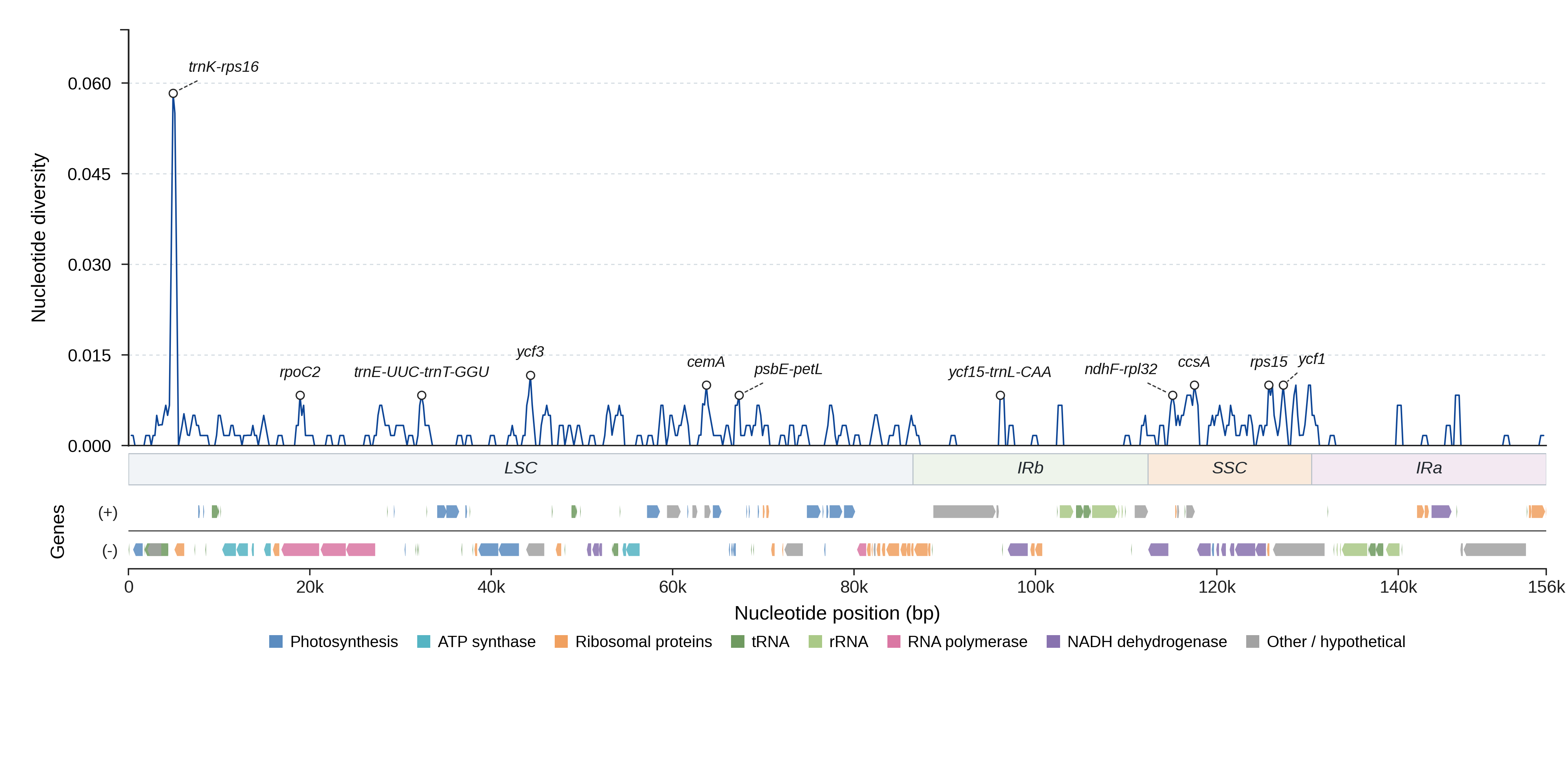 Sliding-window nucleotide diversity
