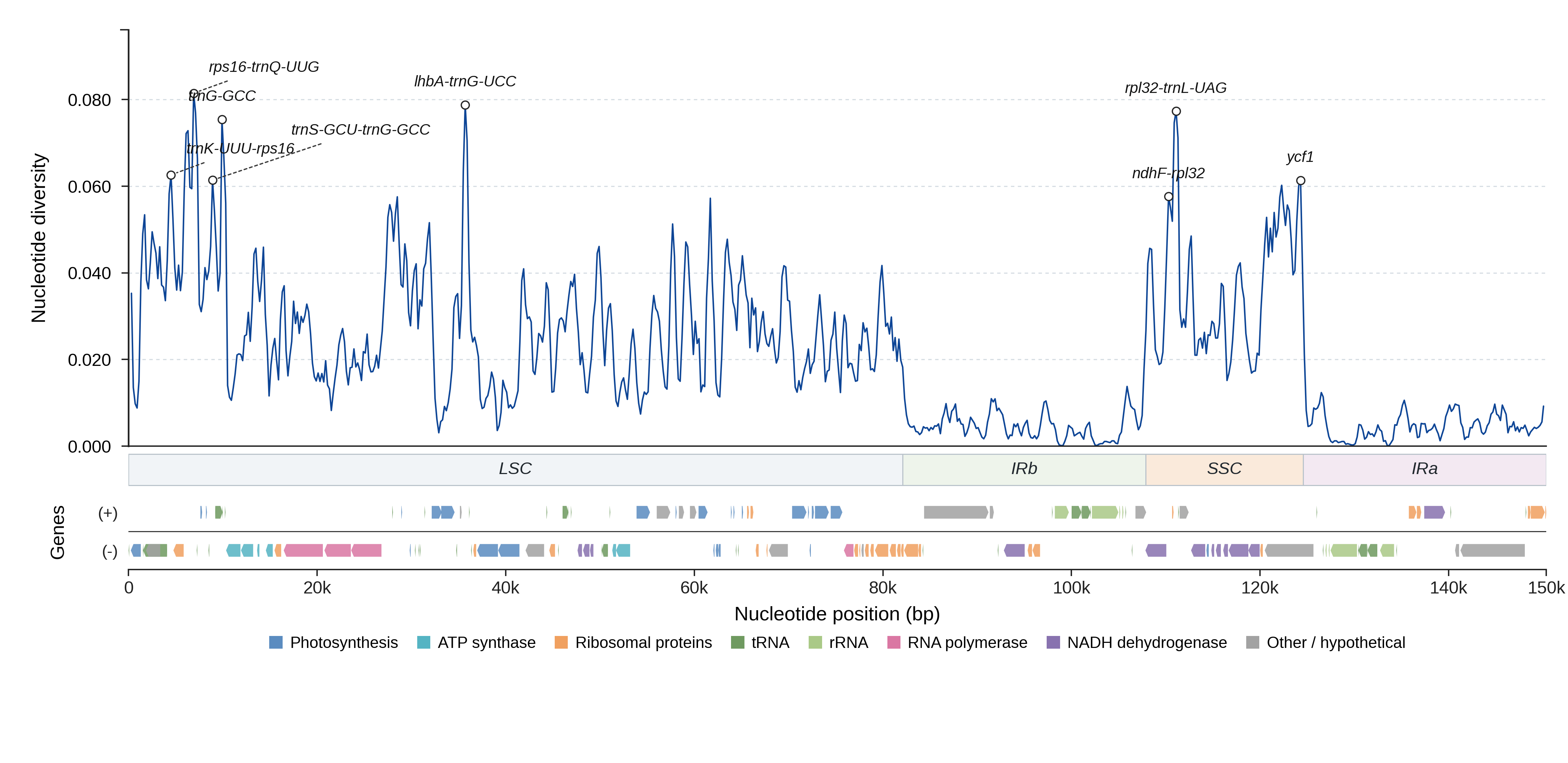 Sliding-window nucleotide diversity