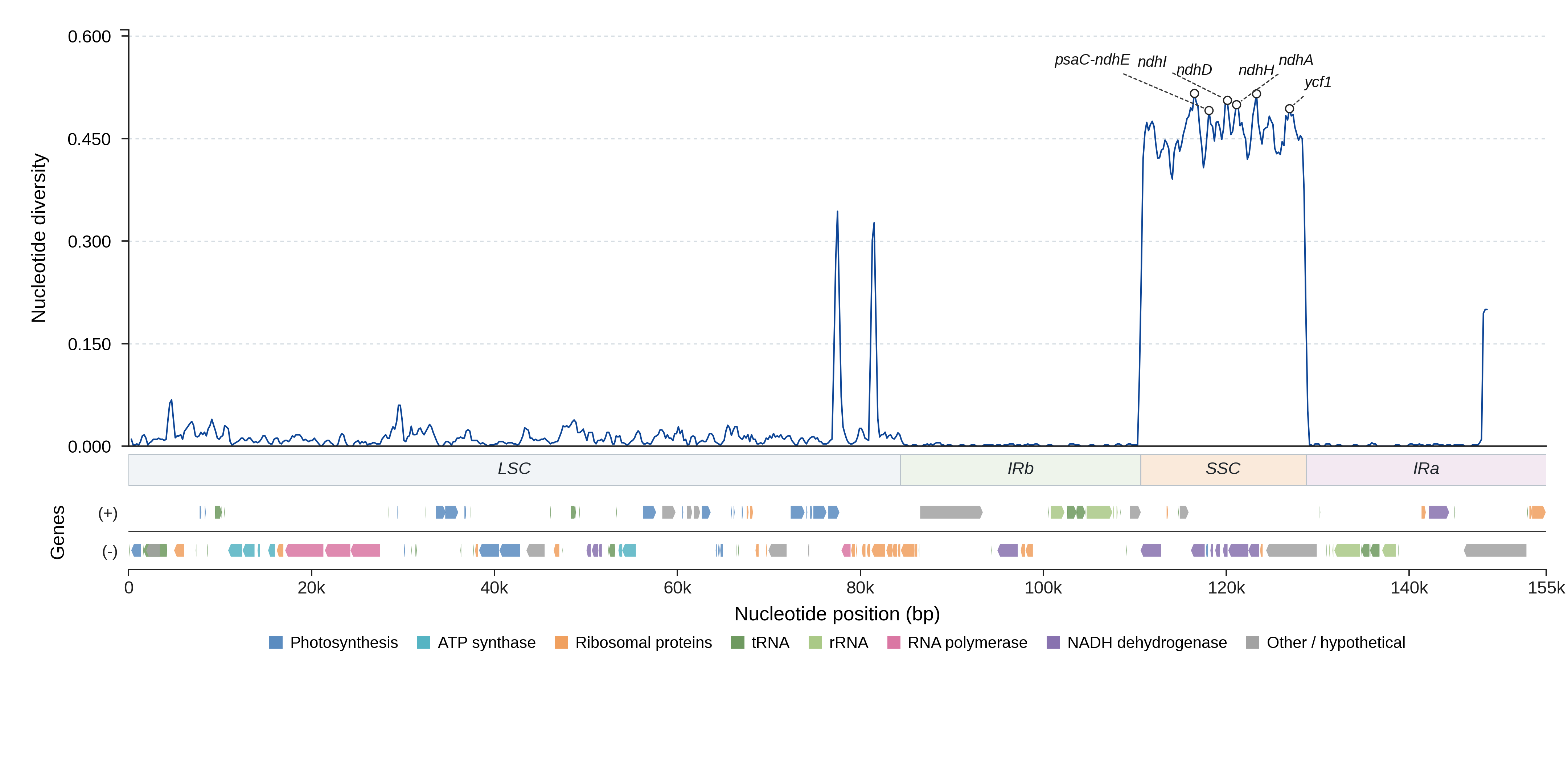 Sliding-window nucleotide diversity