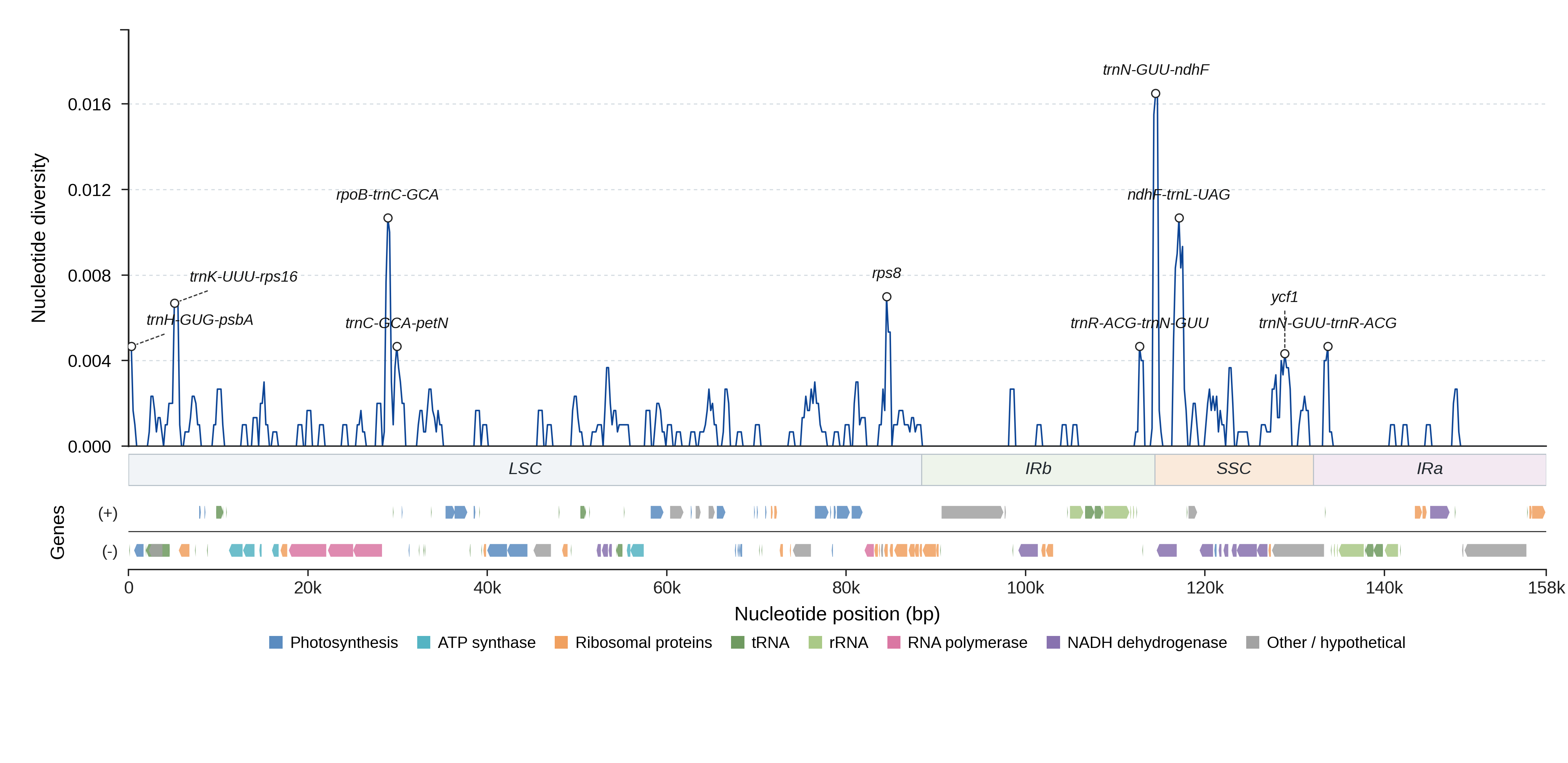 Sliding-window nucleotide diversity