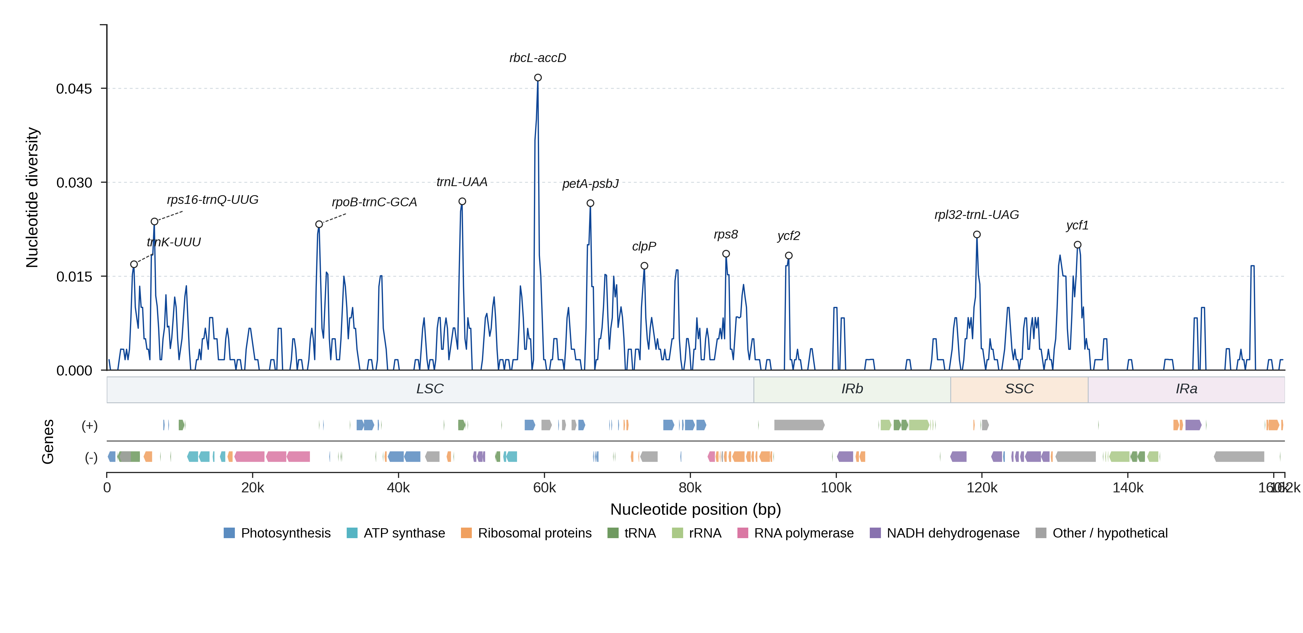 Sliding-window nucleotide diversity
