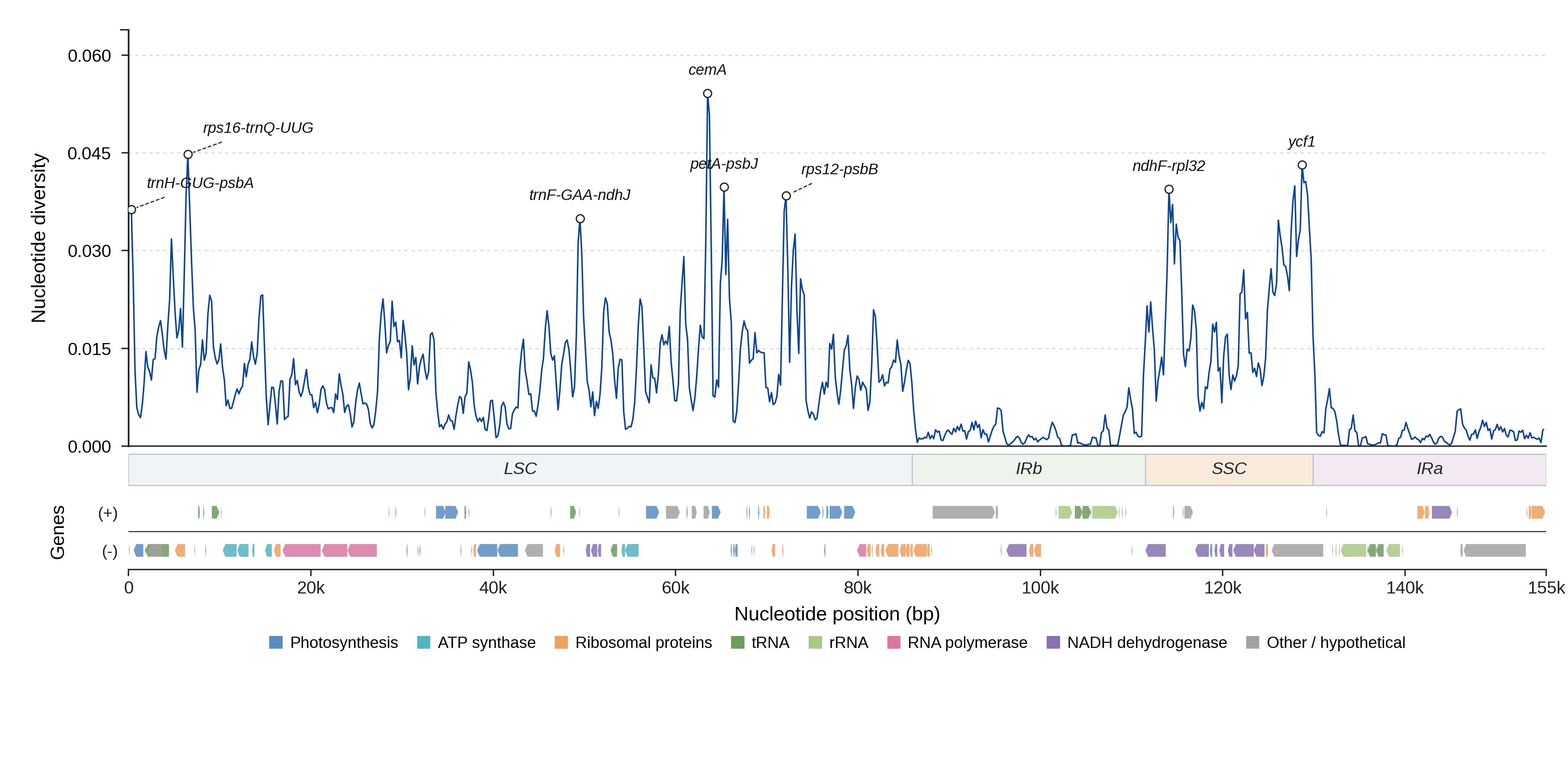 Sliding-window nucleotide diversity