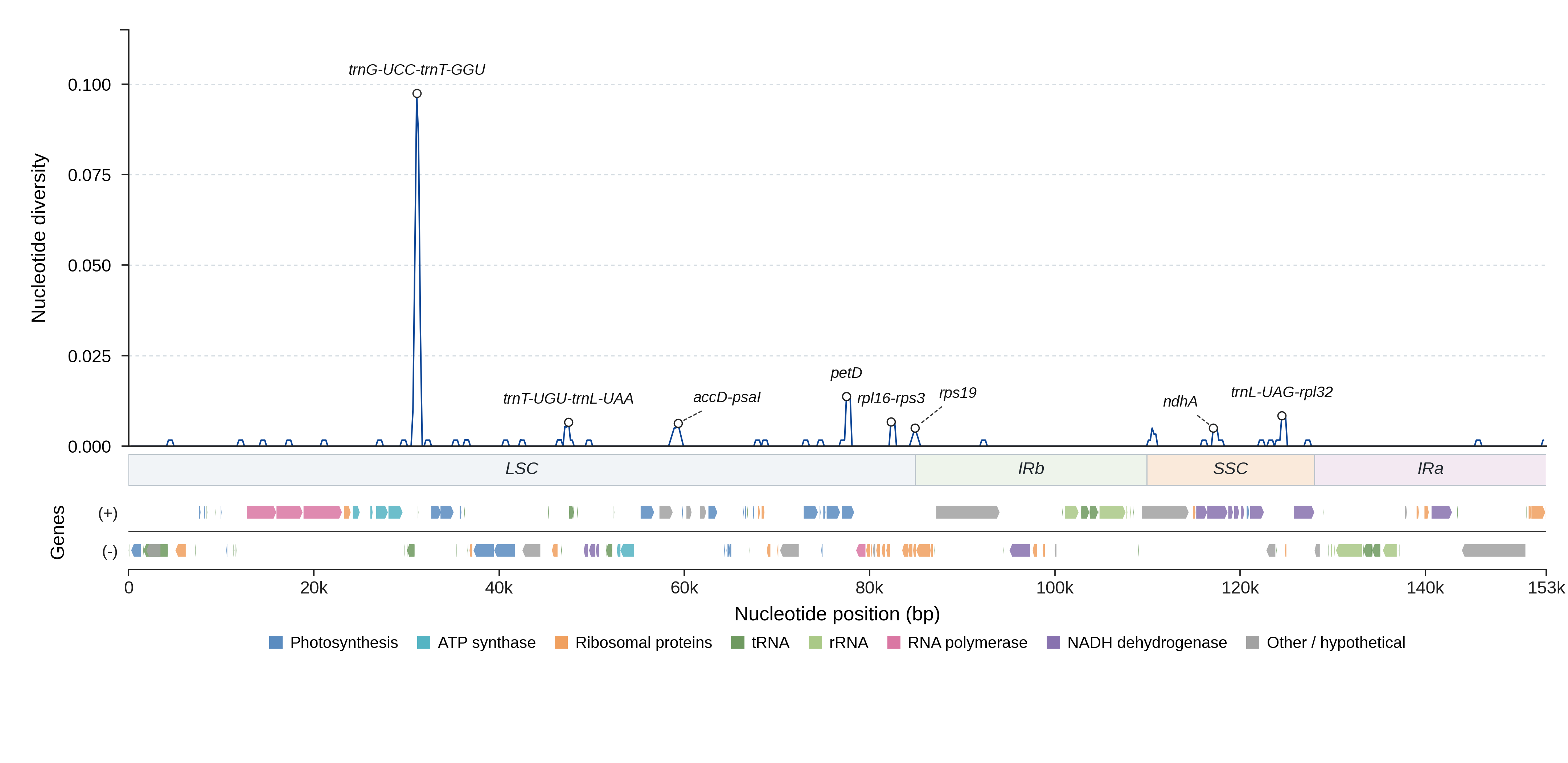 Sliding-window nucleotide diversity