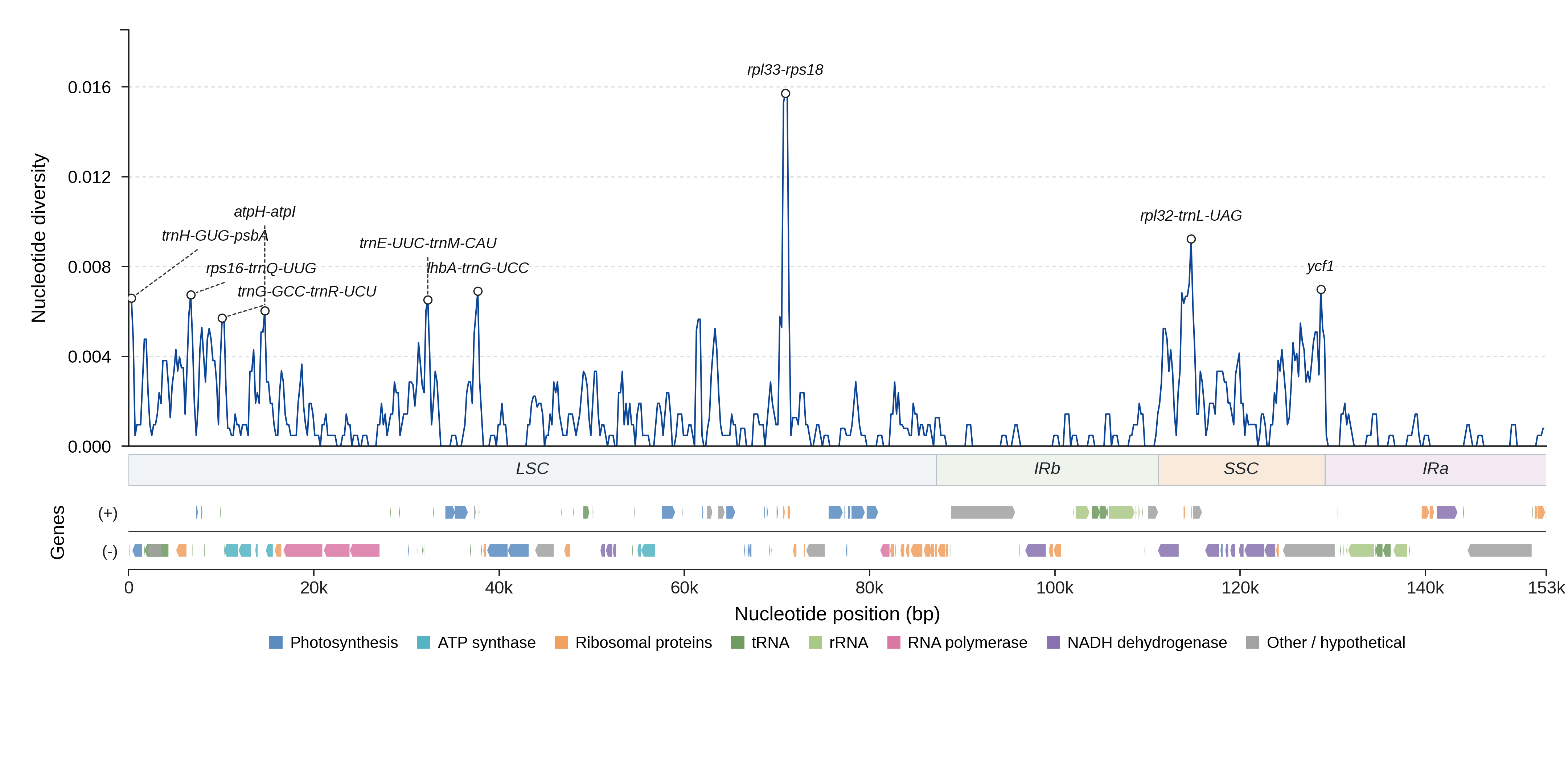 Sliding-window nucleotide diversity