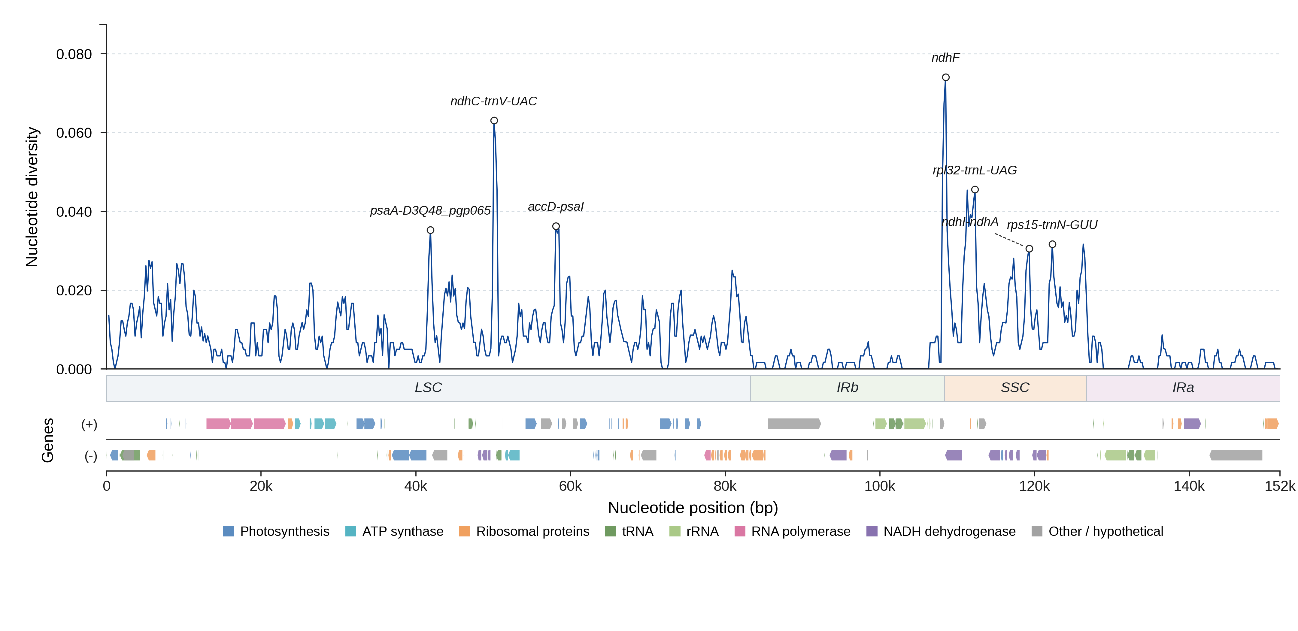 Sliding-window nucleotide diversity