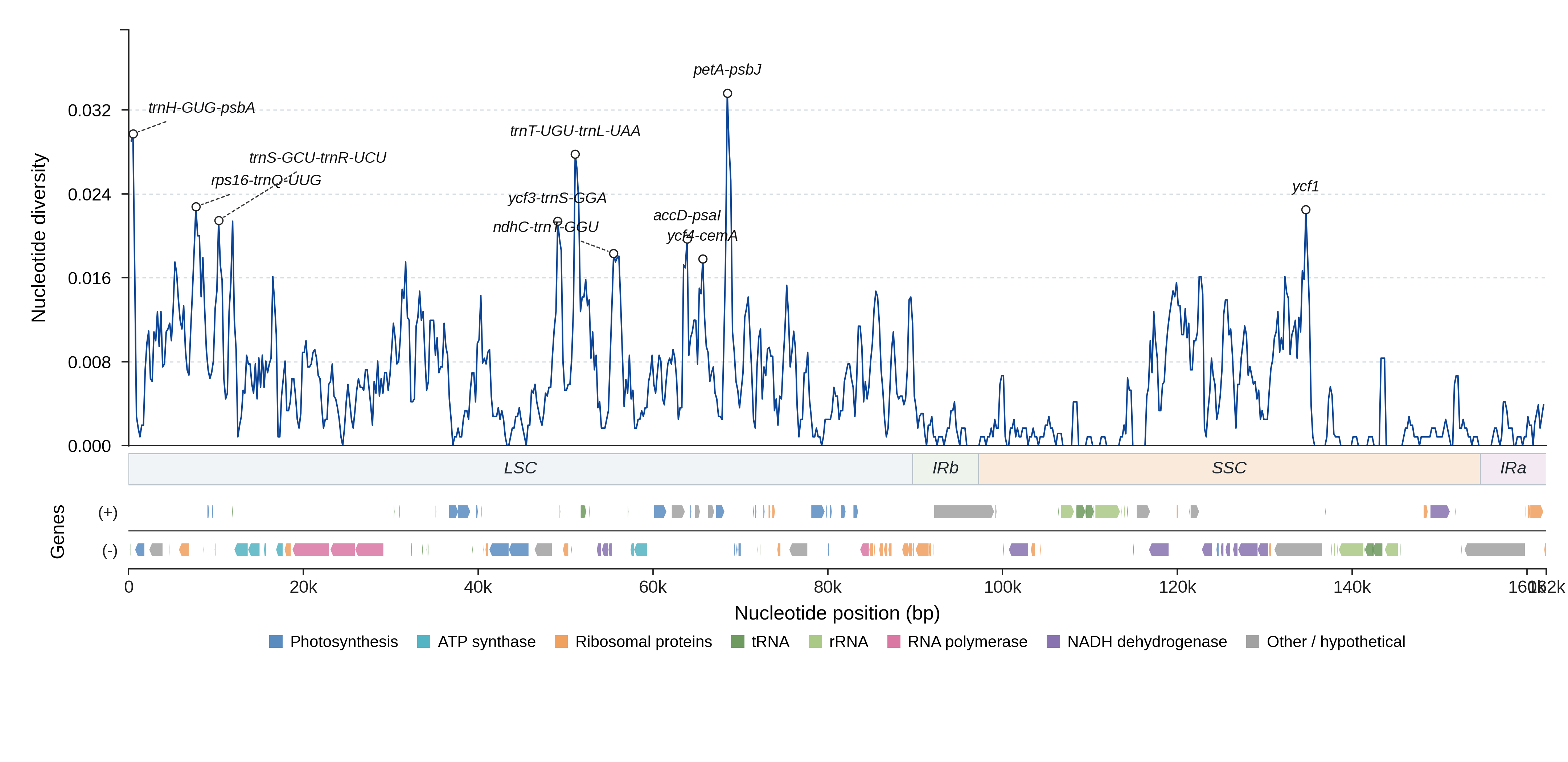 Sliding-window nucleotide diversity
