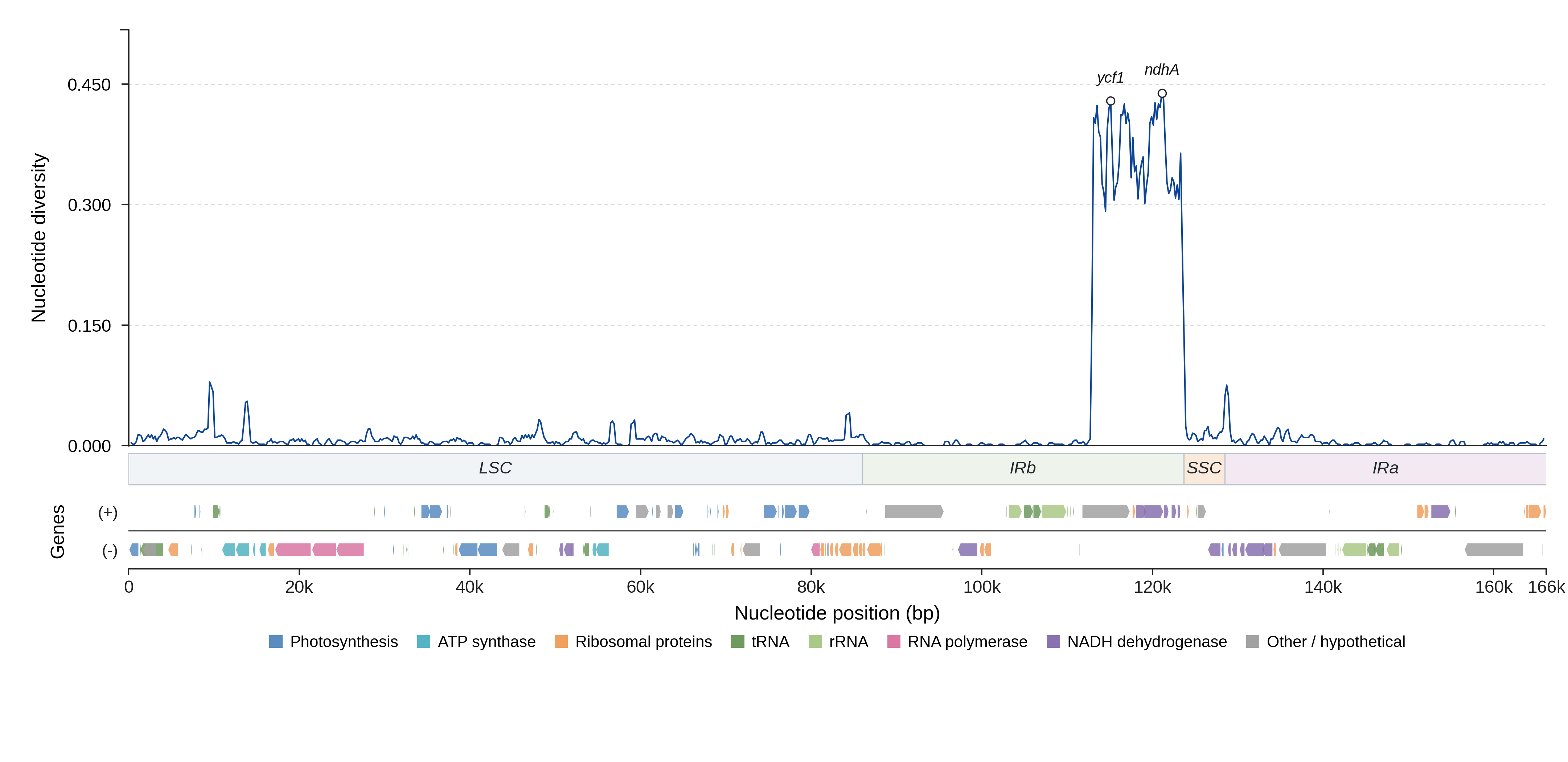 Sliding-window nucleotide diversity
