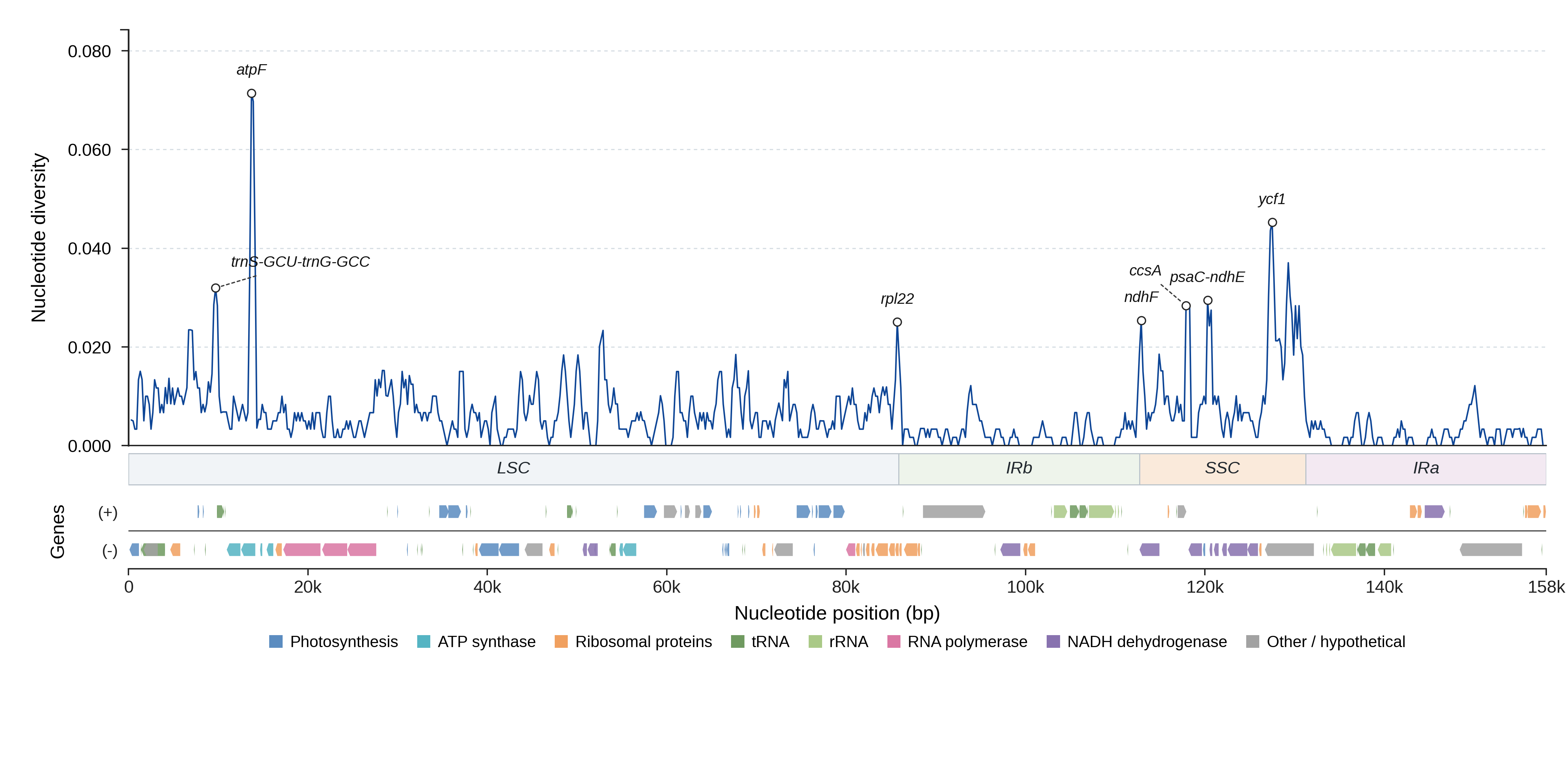 Sliding-window nucleotide diversity