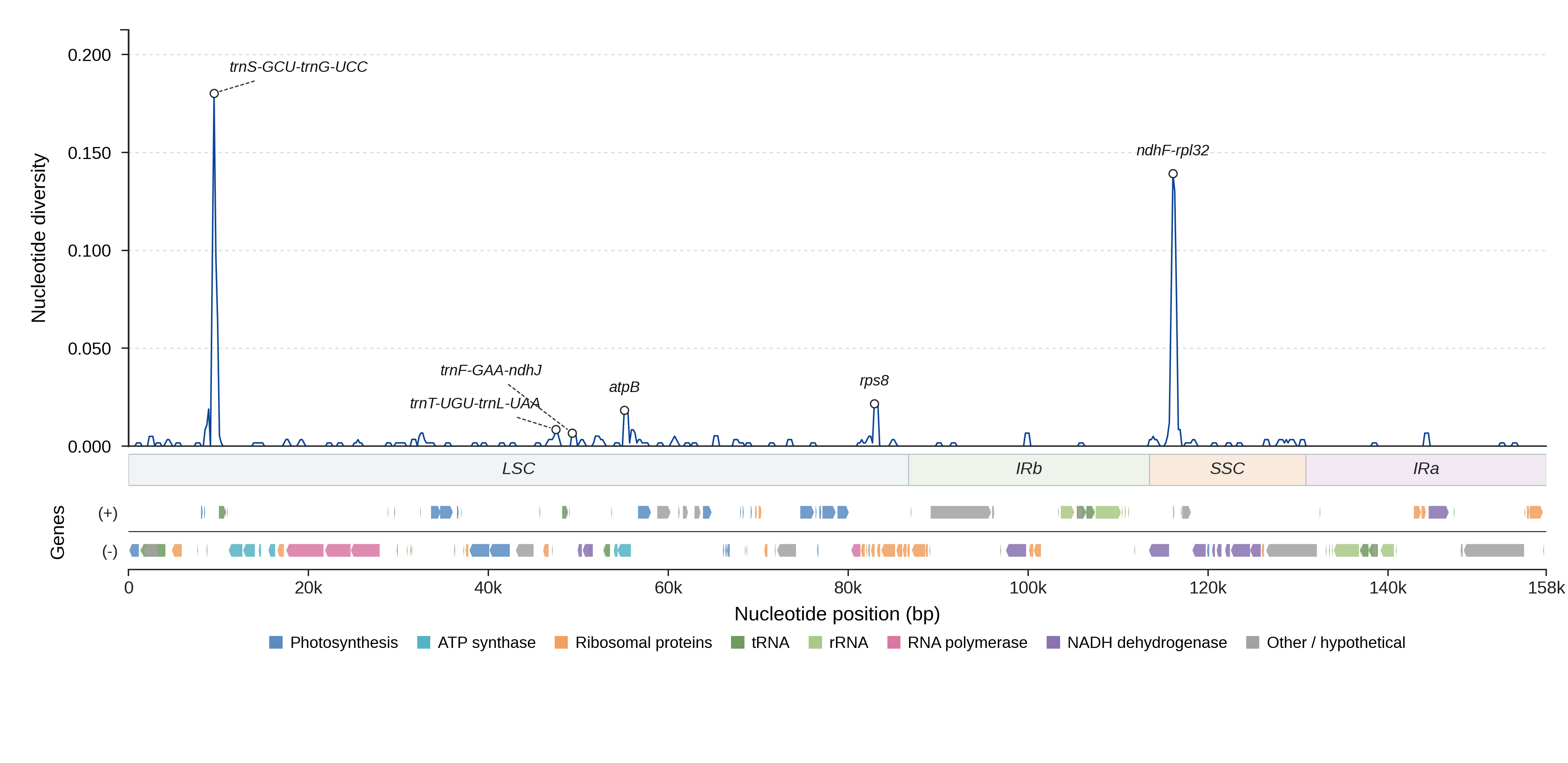Sliding-window nucleotide diversity