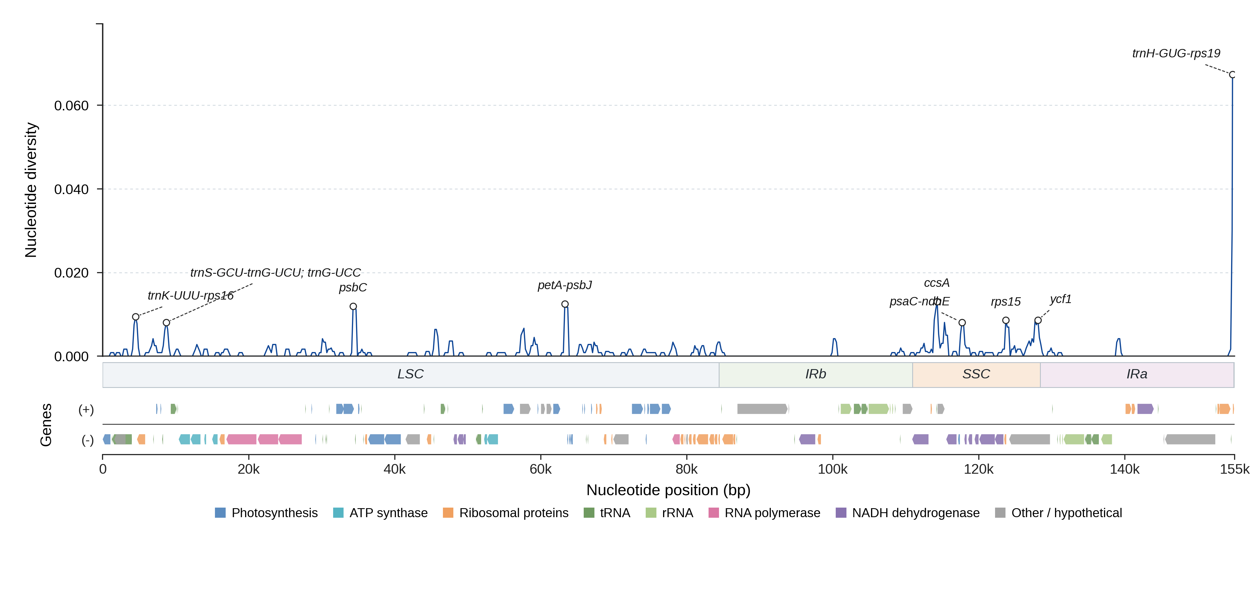 Sliding-window nucleotide diversity