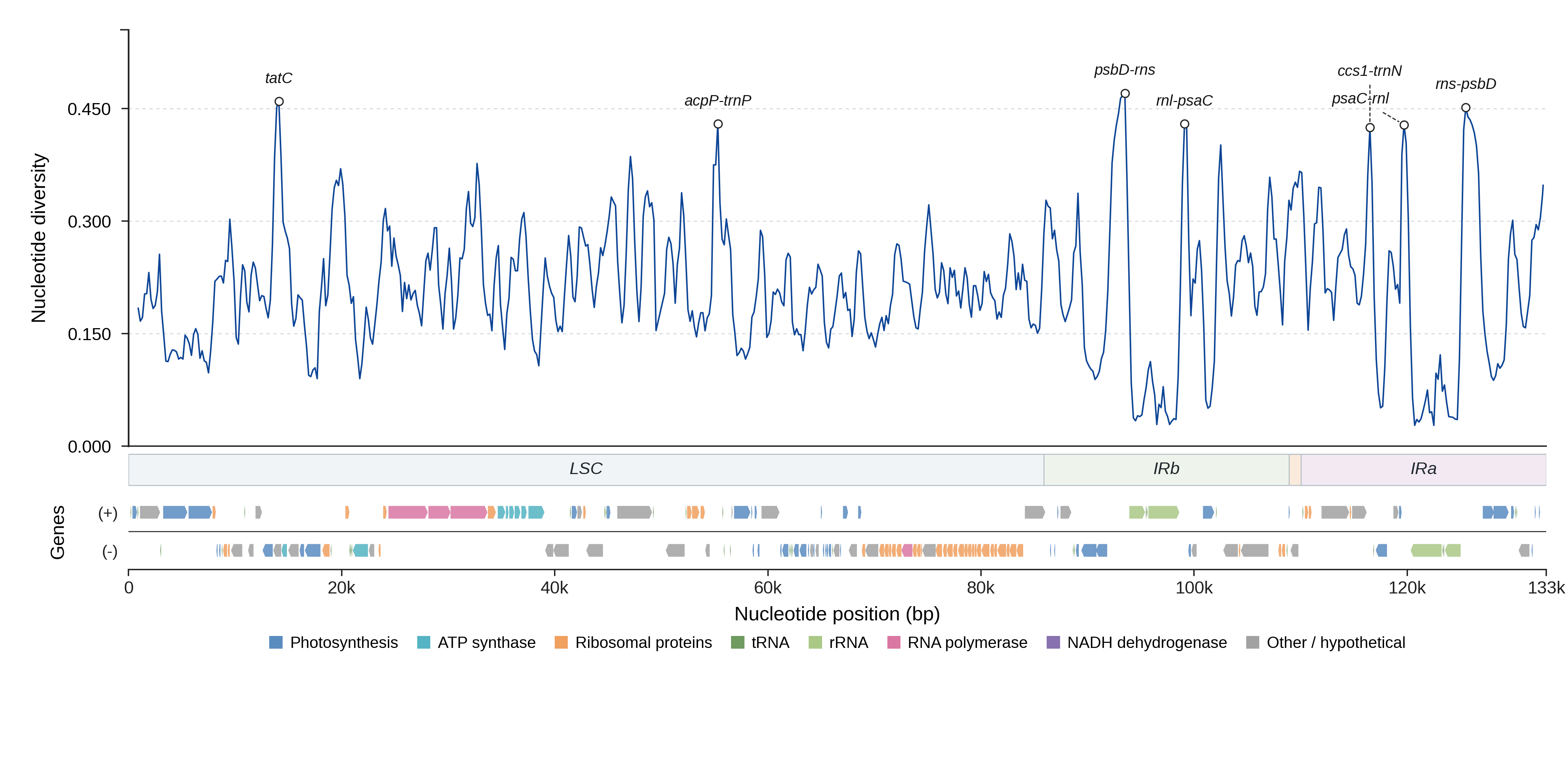 Sliding-window nucleotide diversity