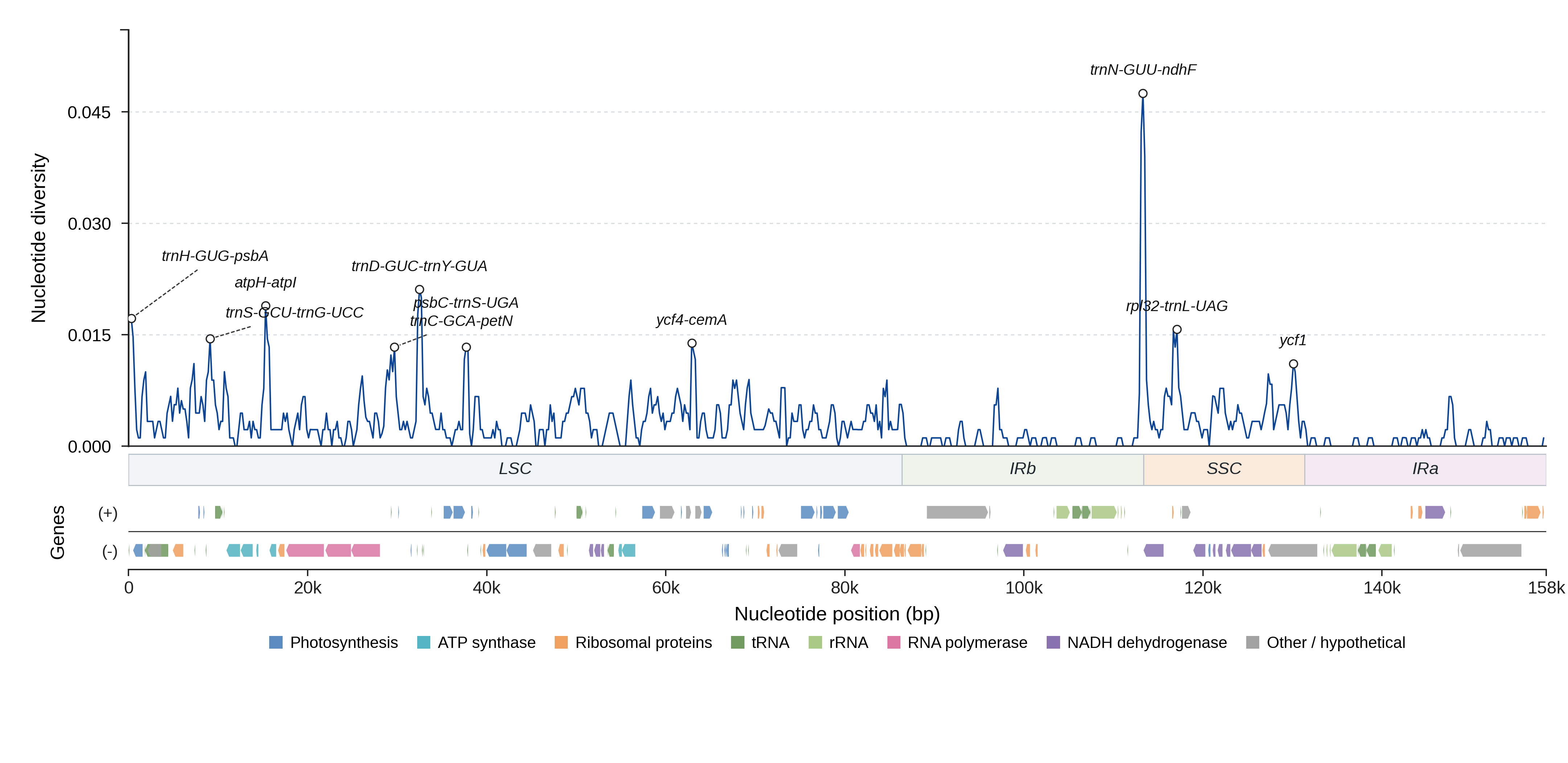 Sliding-window nucleotide diversity
