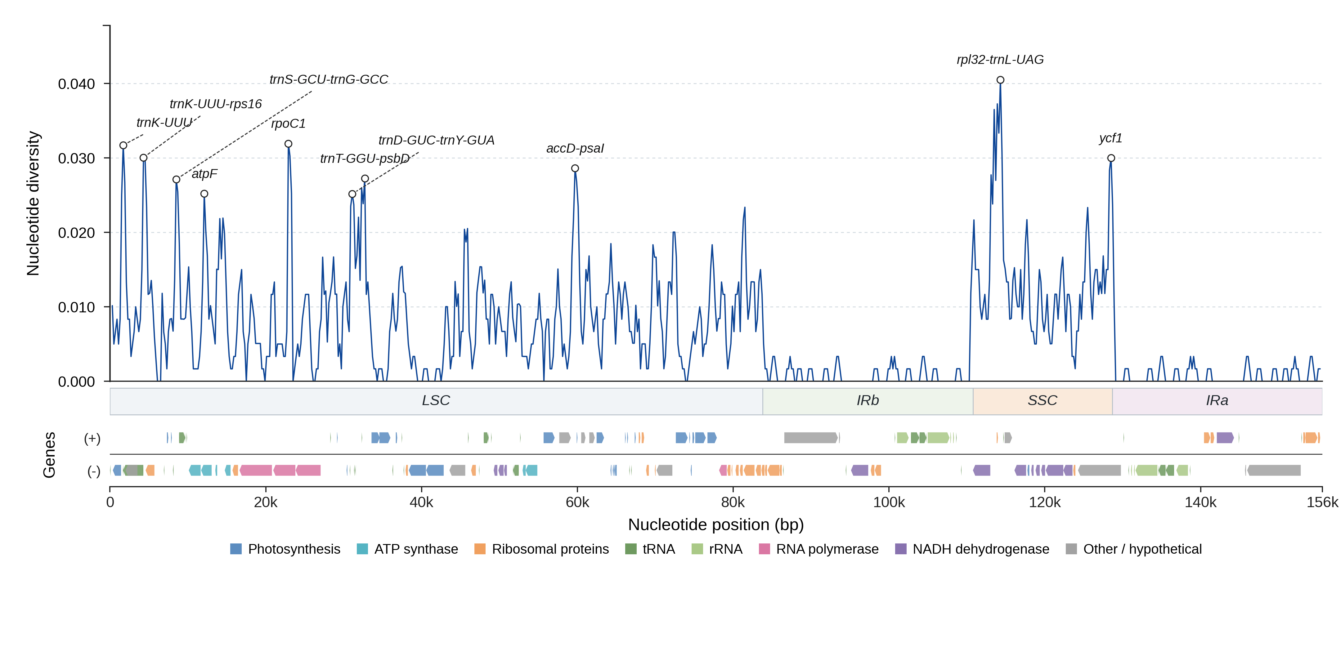Sliding-window nucleotide diversity