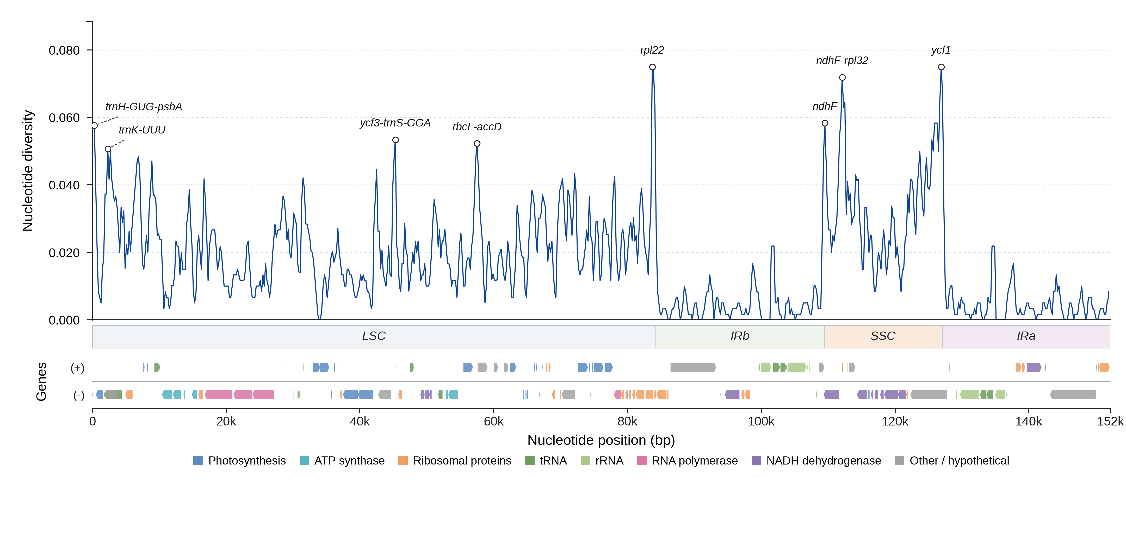 Sliding-window nucleotide diversity