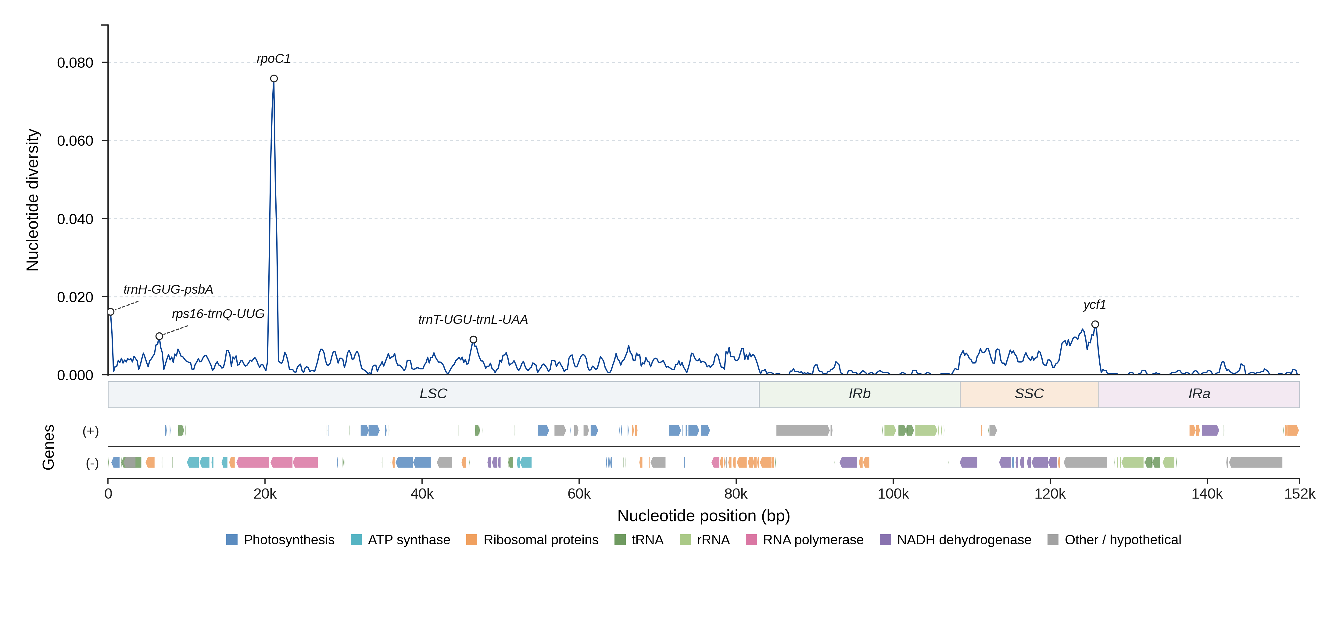 Sliding-window nucleotide diversity