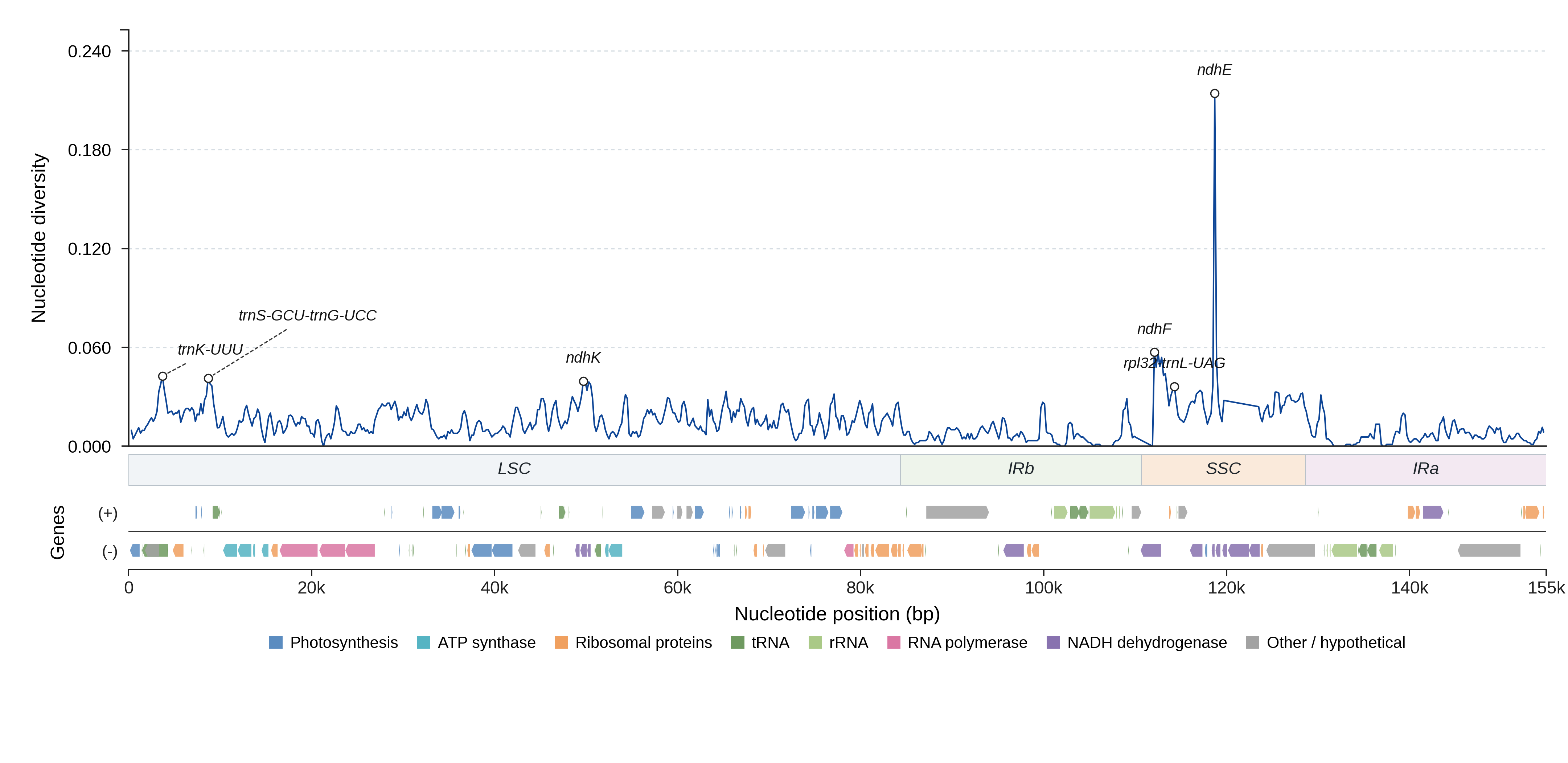 Sliding-window nucleotide diversity
