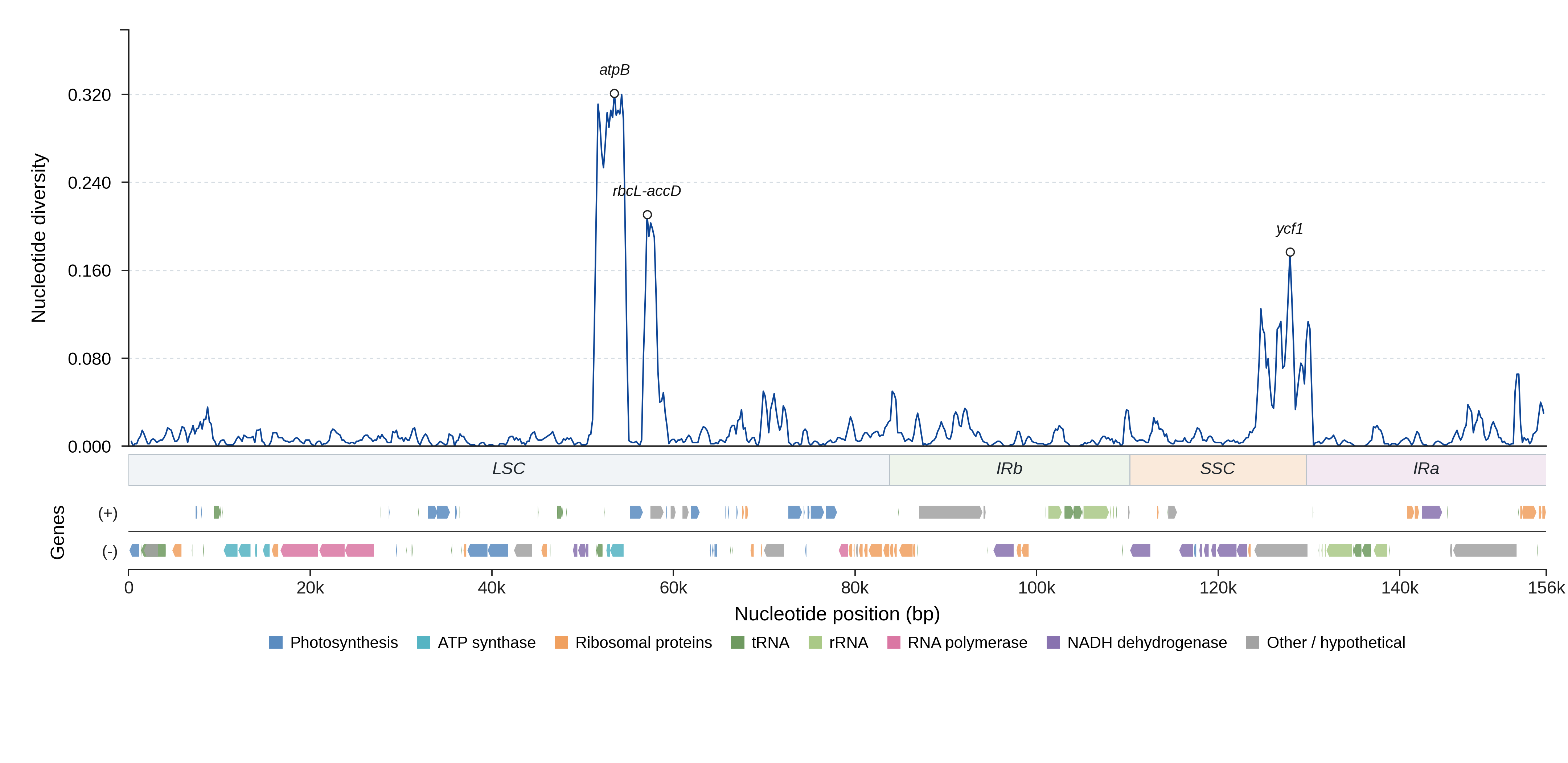 Sliding-window nucleotide diversity