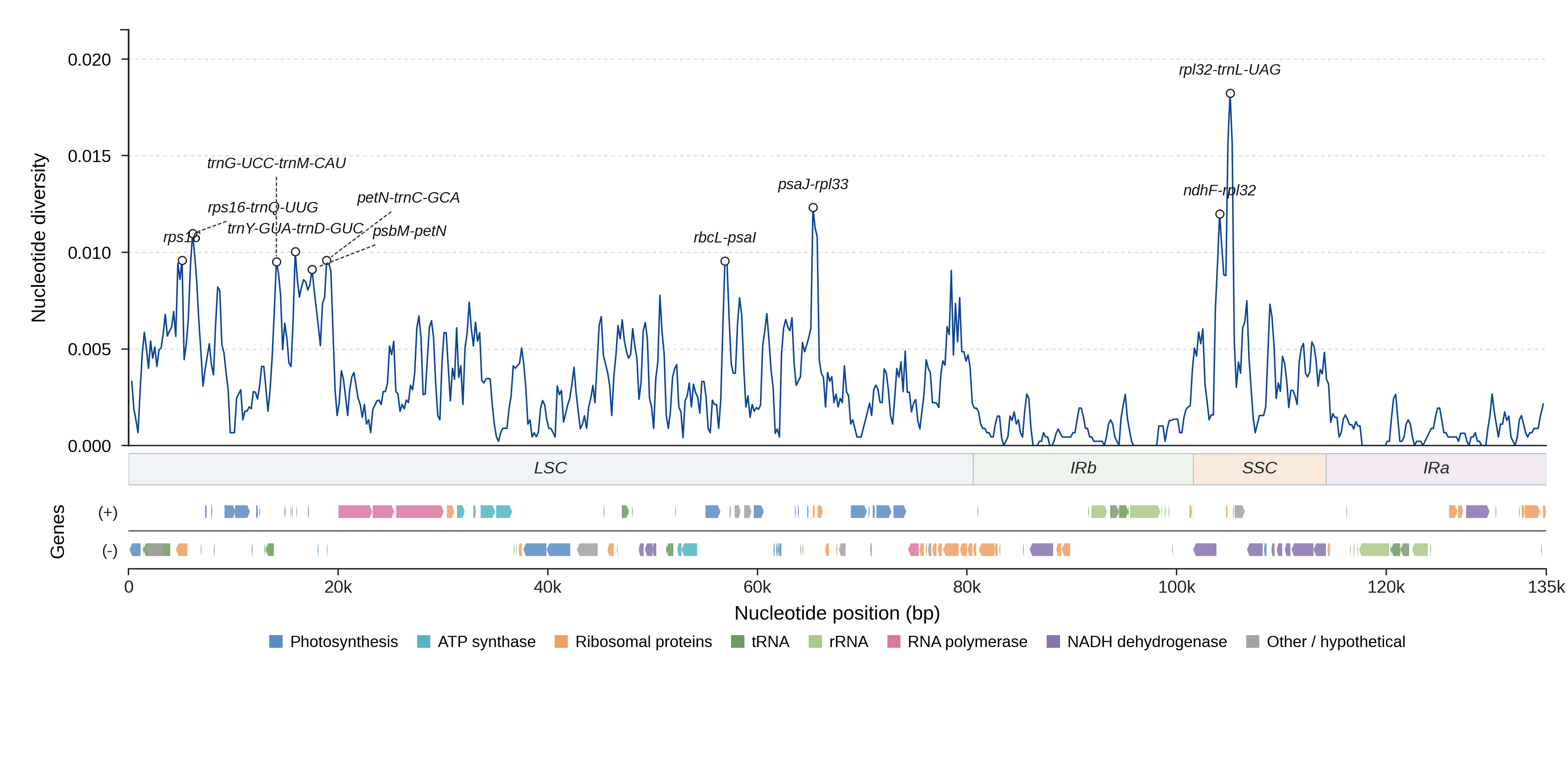 Sliding-window nucleotide diversity