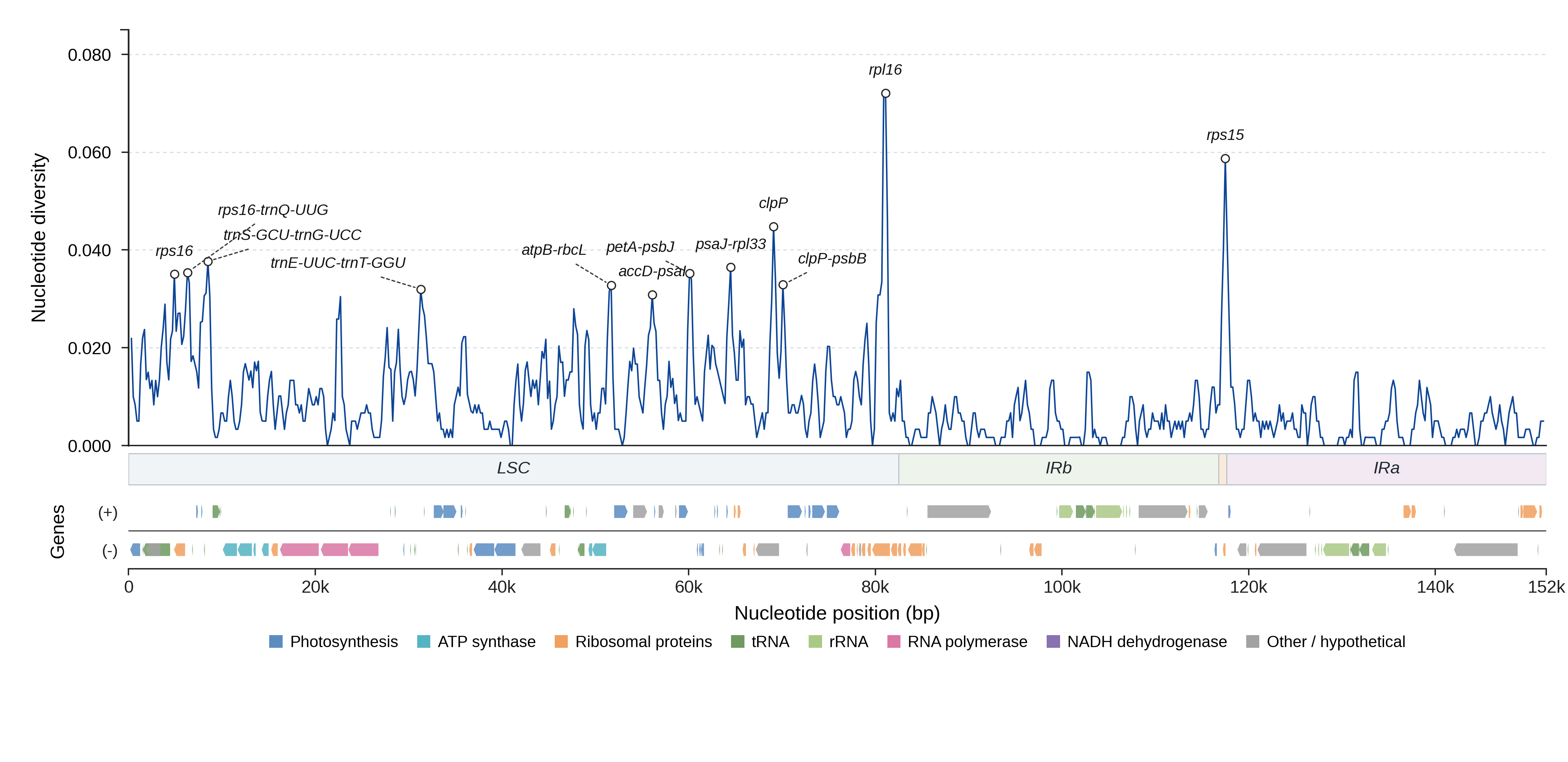 Sliding-window nucleotide diversity