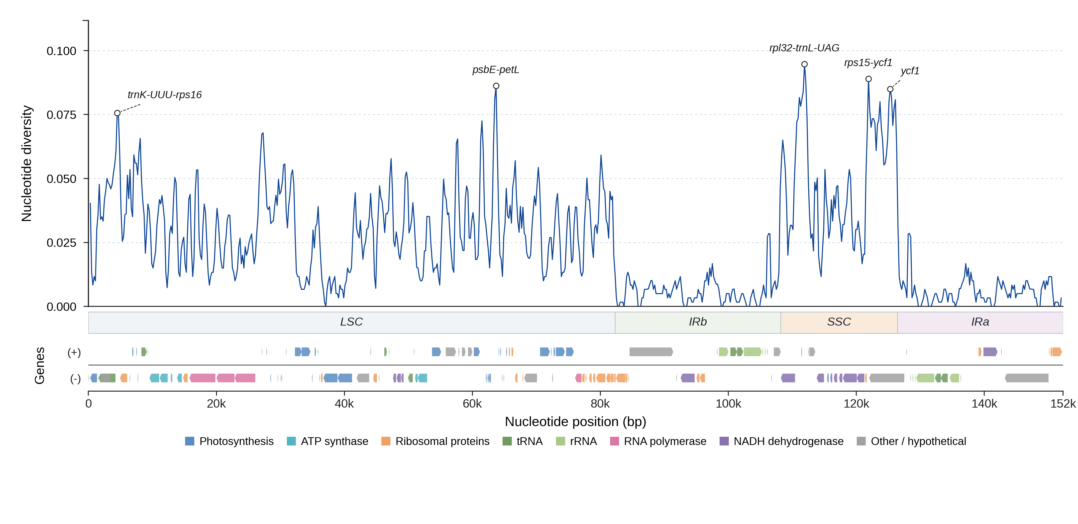 Sliding-window nucleotide diversity