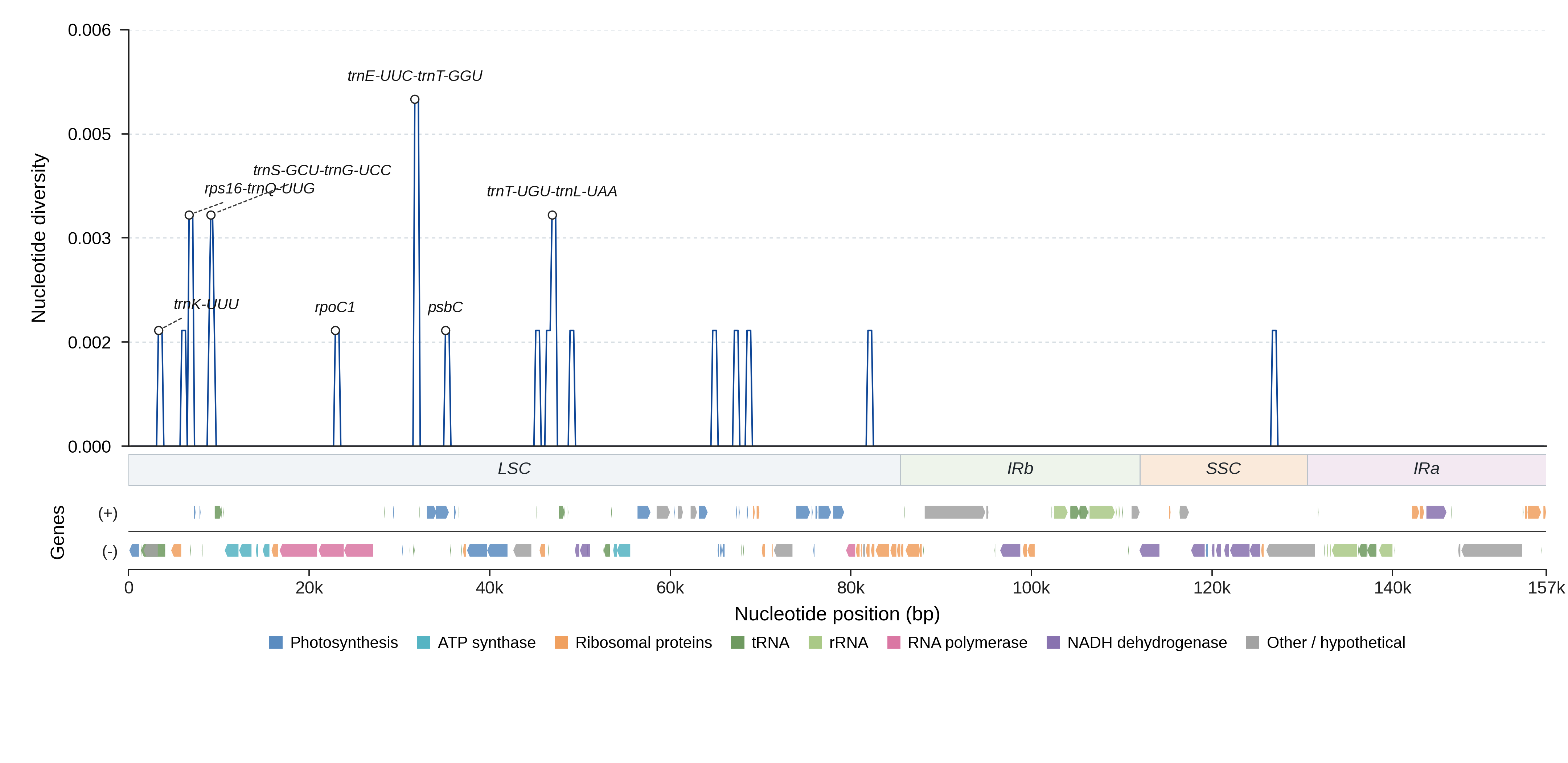 Sliding-window nucleotide diversity