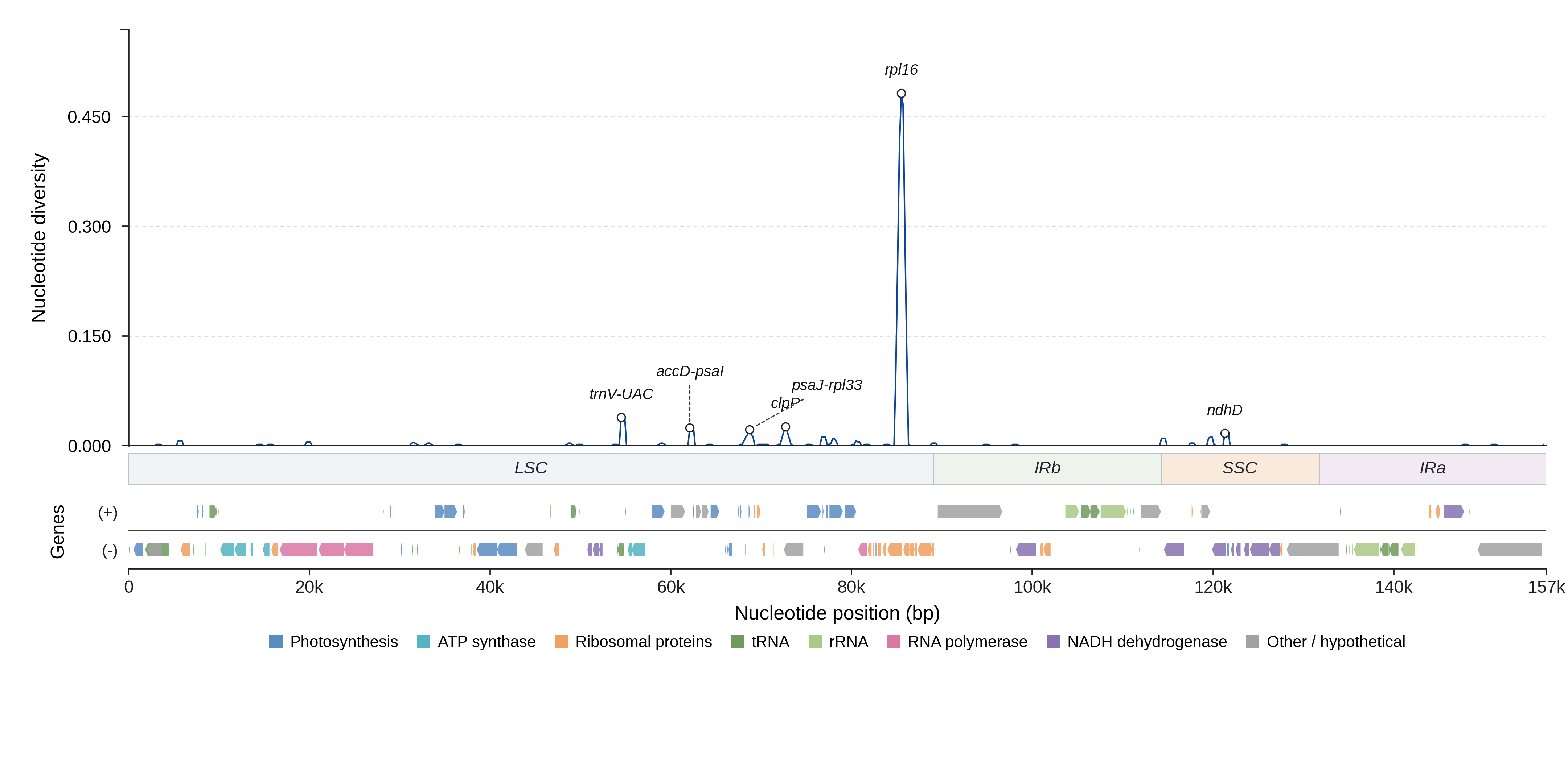 Sliding-window nucleotide diversity