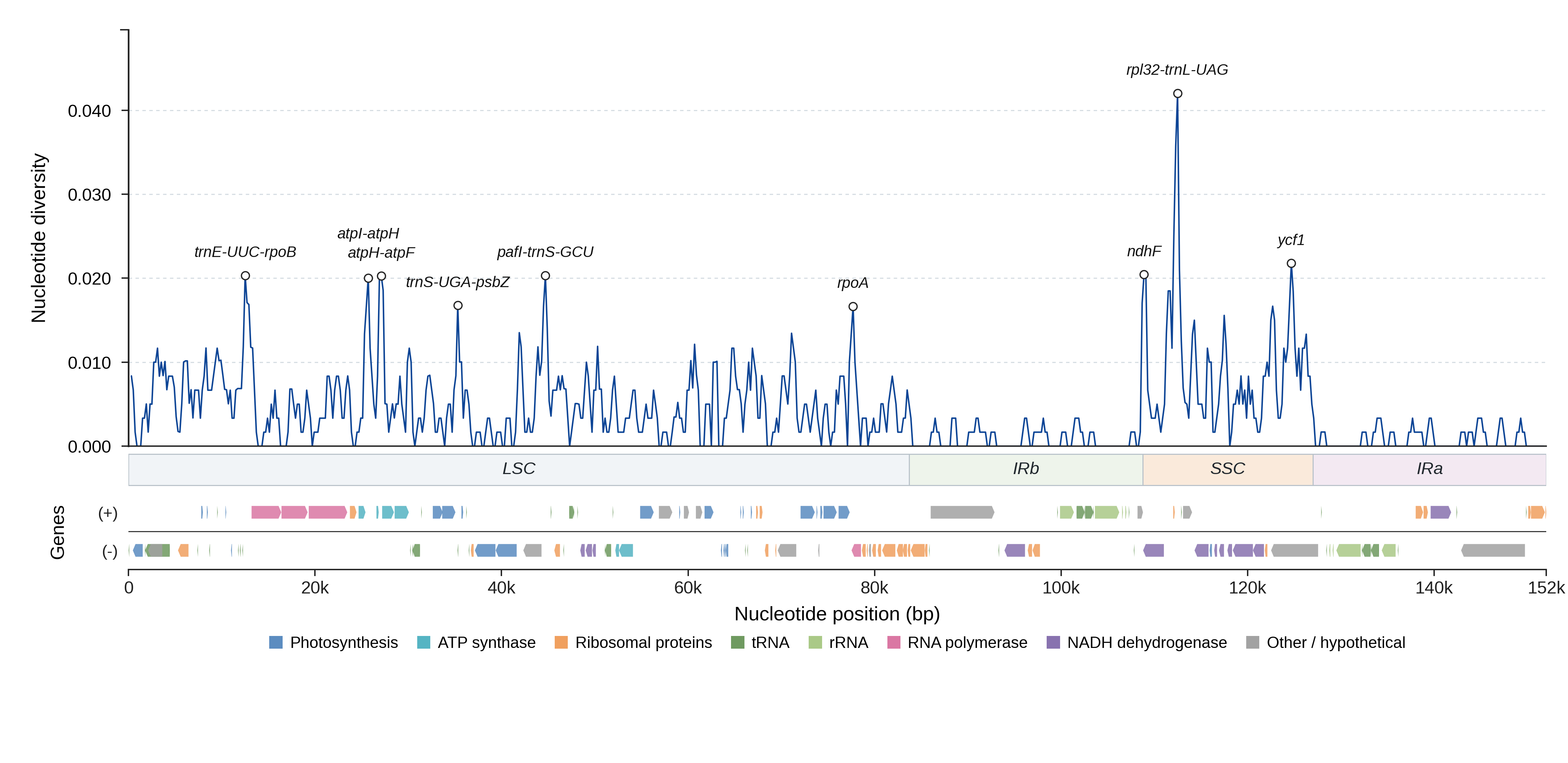 Sliding-window nucleotide diversity