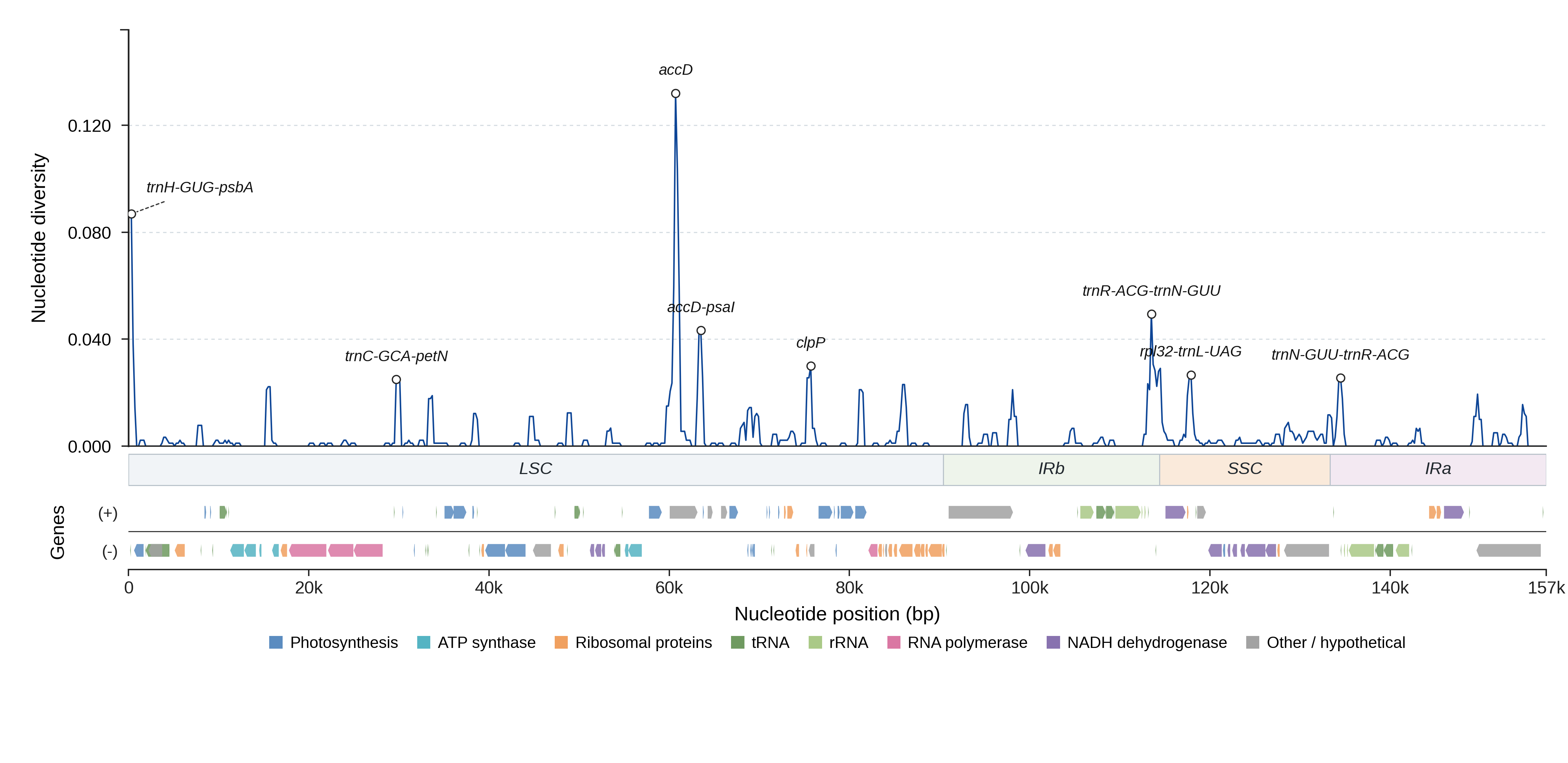 Sliding-window nucleotide diversity