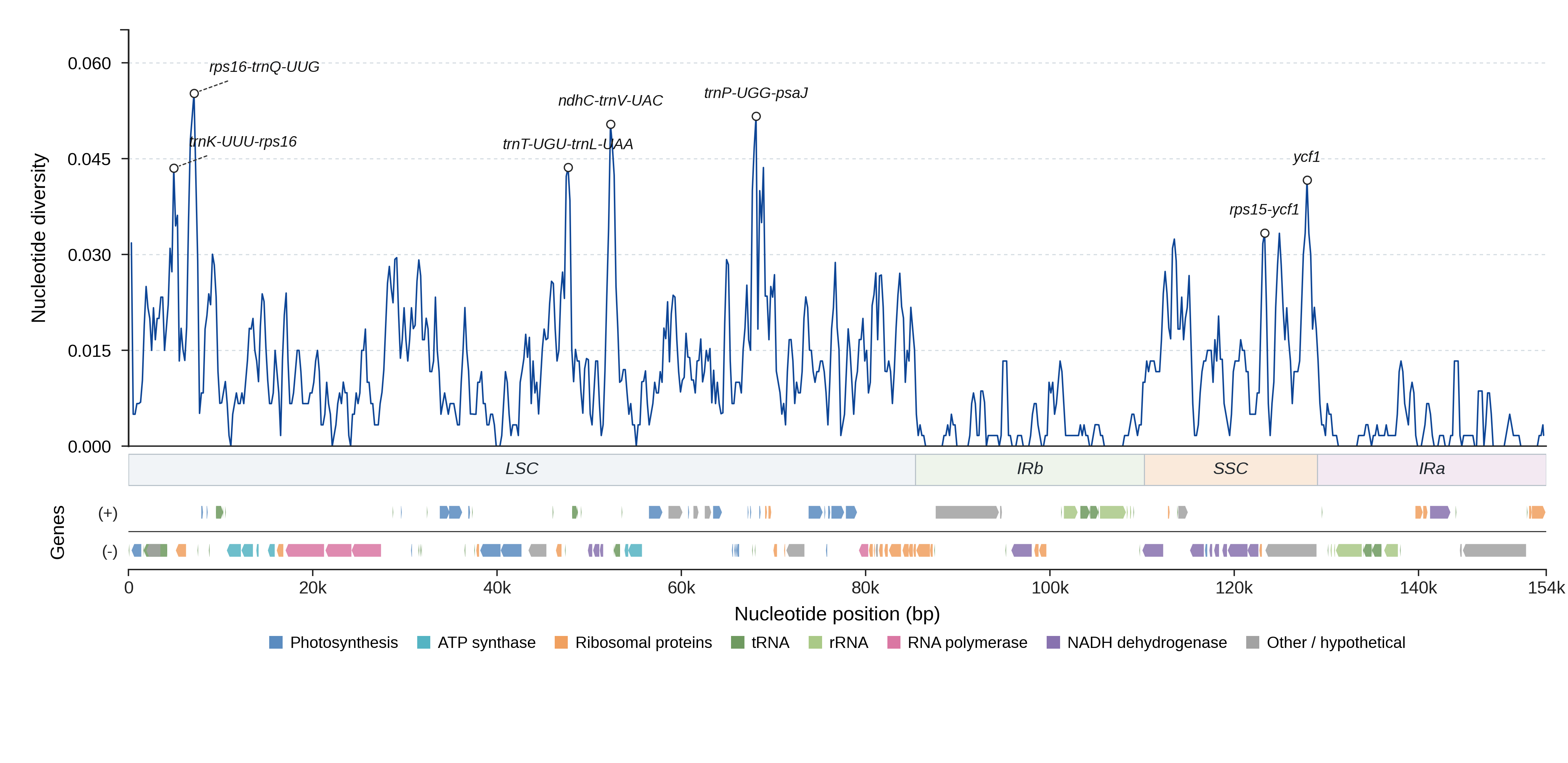 Sliding-window nucleotide diversity