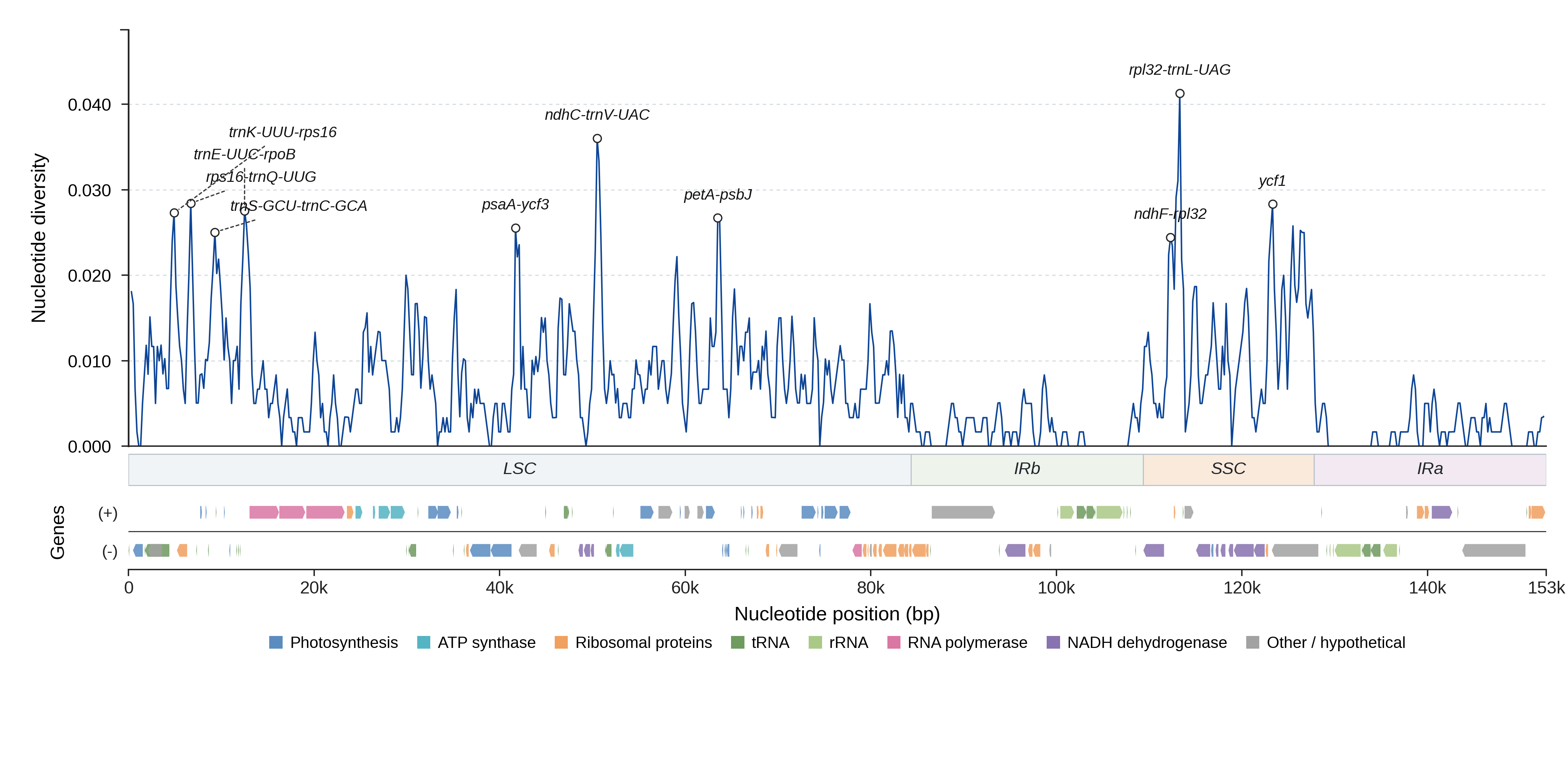 Sliding-window nucleotide diversity
