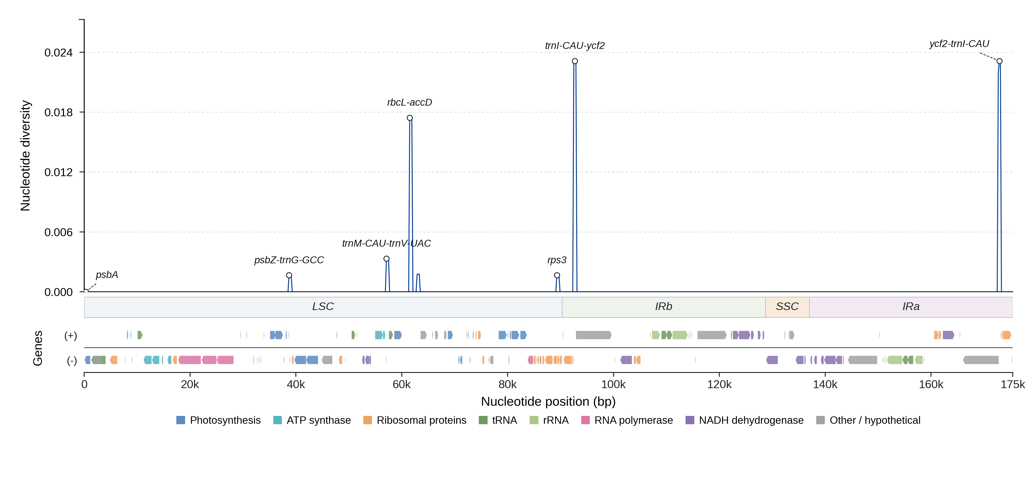 Sliding-window nucleotide diversity