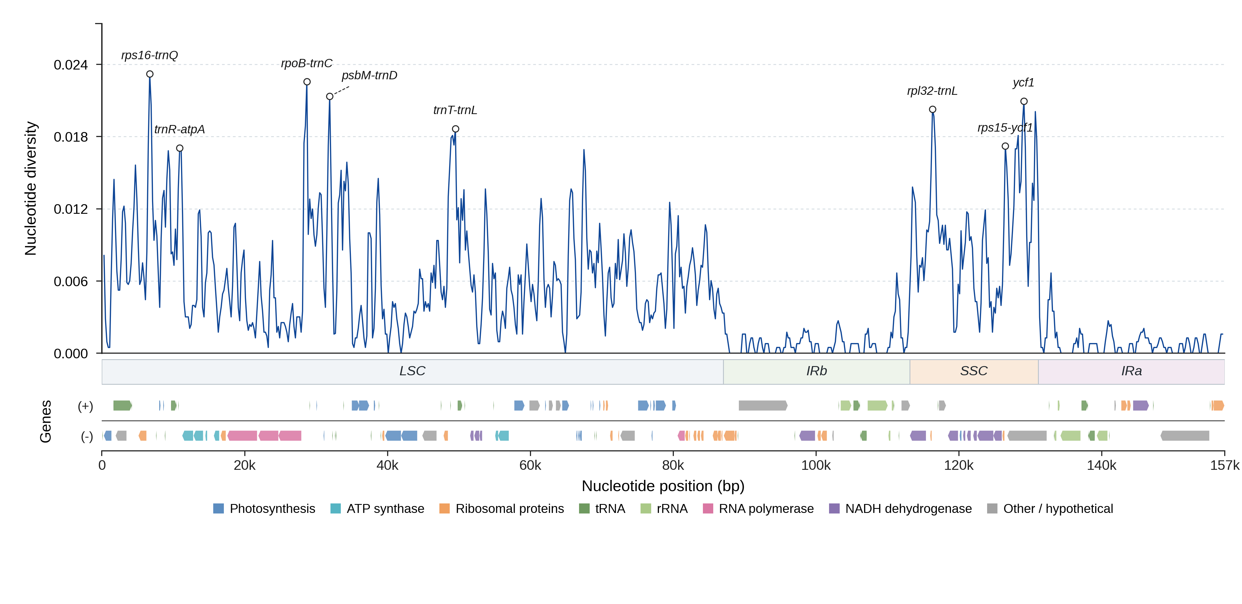 Sliding-window nucleotide diversity