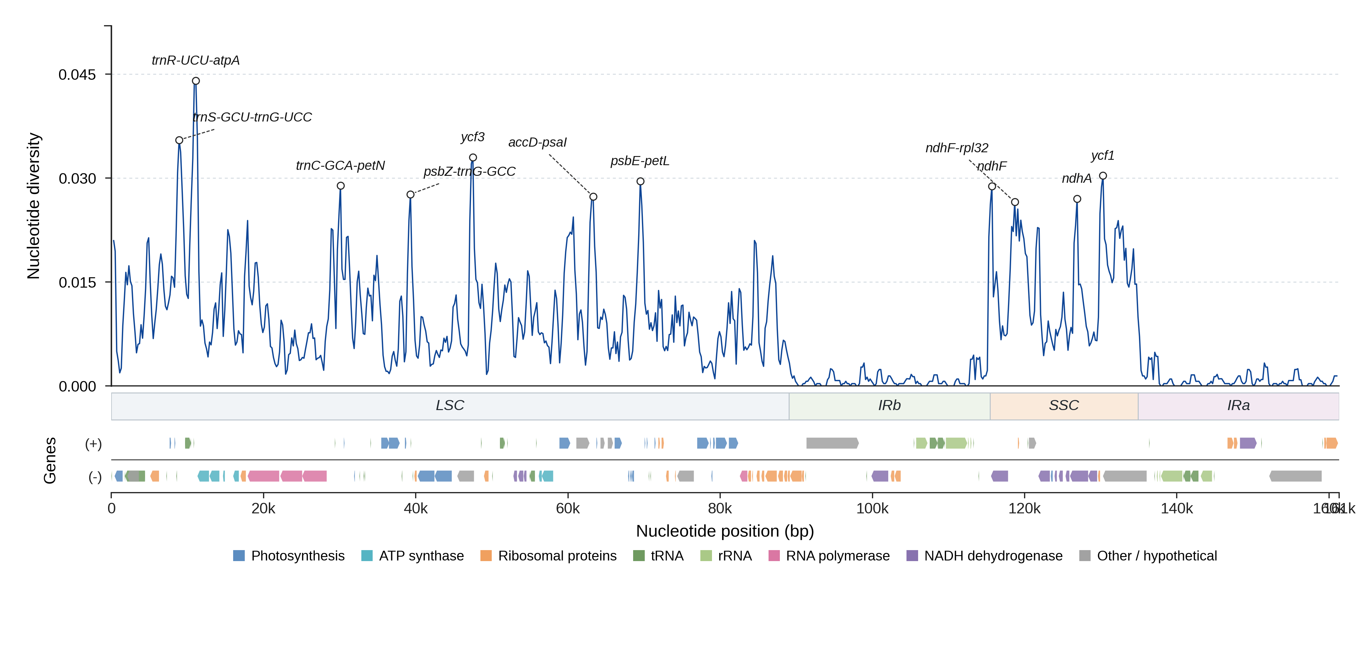 Sliding-window nucleotide diversity